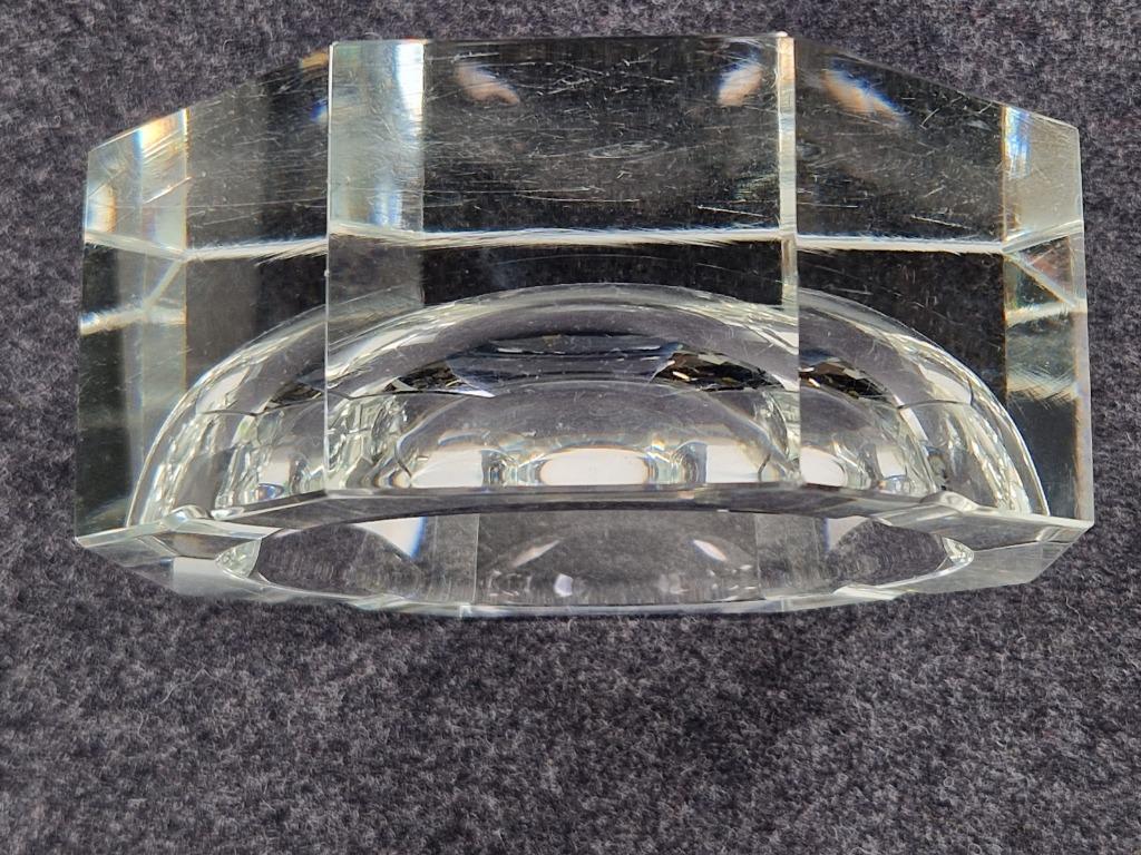 Mid-century Moser Kristallen Asbak Gemerkt ‘50 Kristal Rare image 20