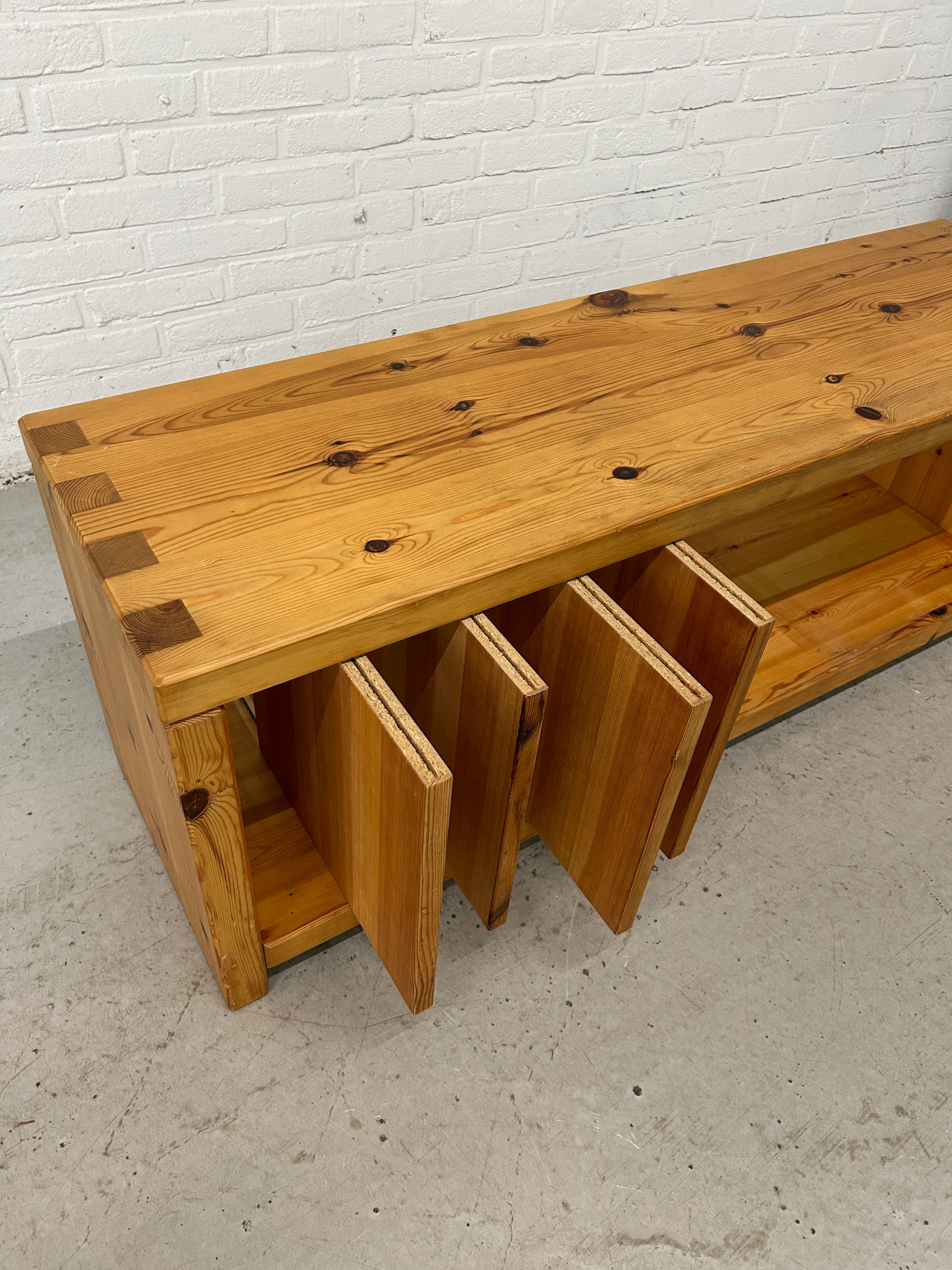 4 X Vintage Aksel Kjersgaard Pine Wood Storage Benches image 13