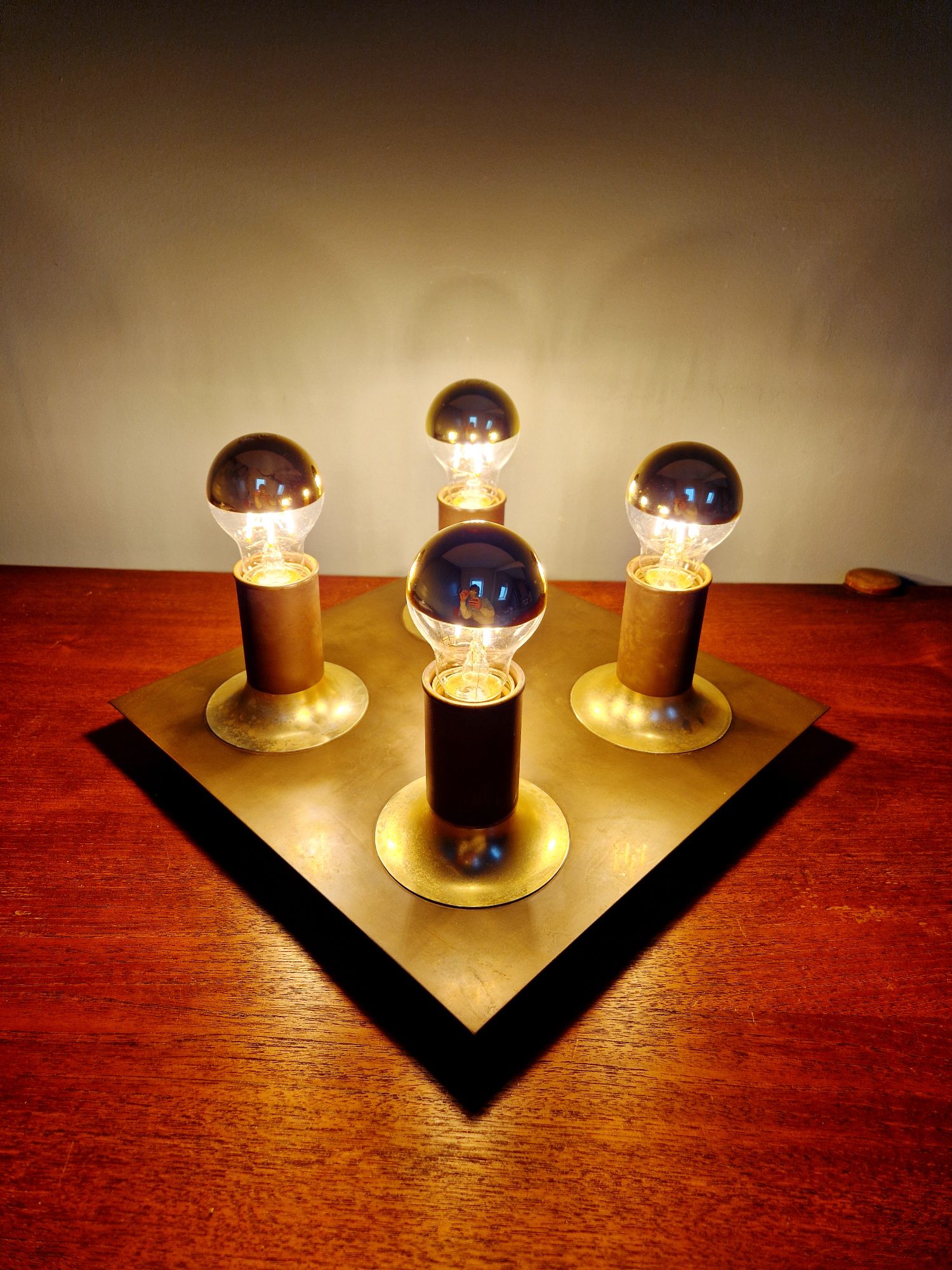 Koperen Plafondlamp, Space Age, Cosack Leuchten, 1970 image 5