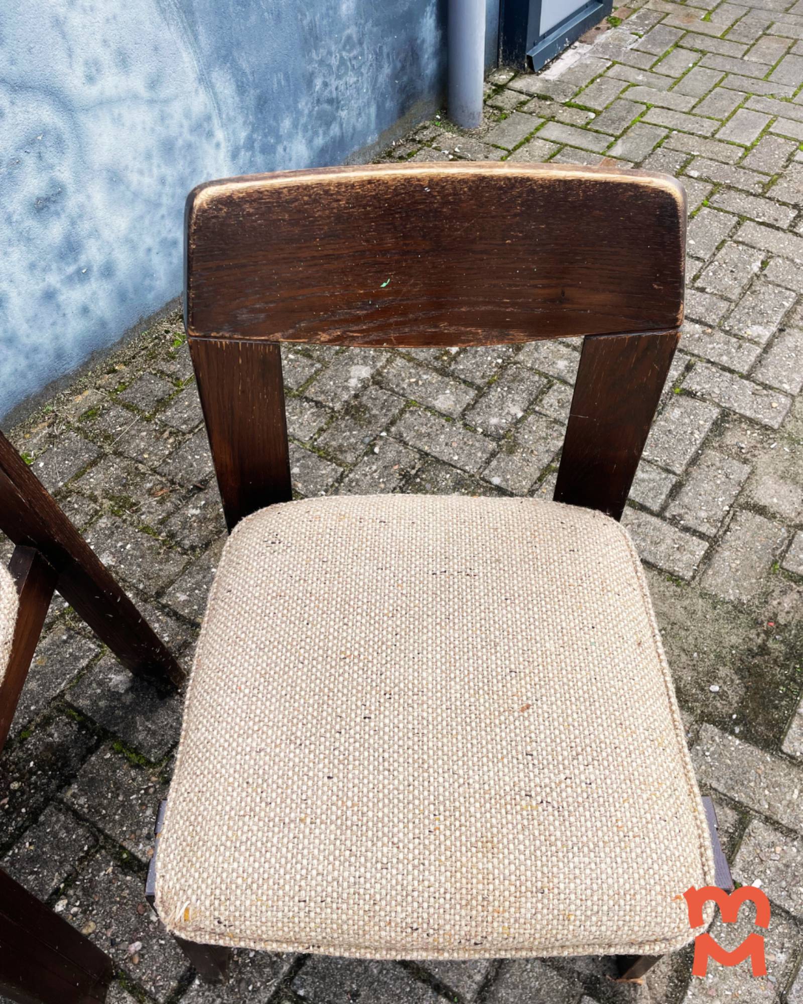 Brutalist Jaren 60 Eetkamerset (uitschuifbare Stafel + 4 Stoelen) image 12