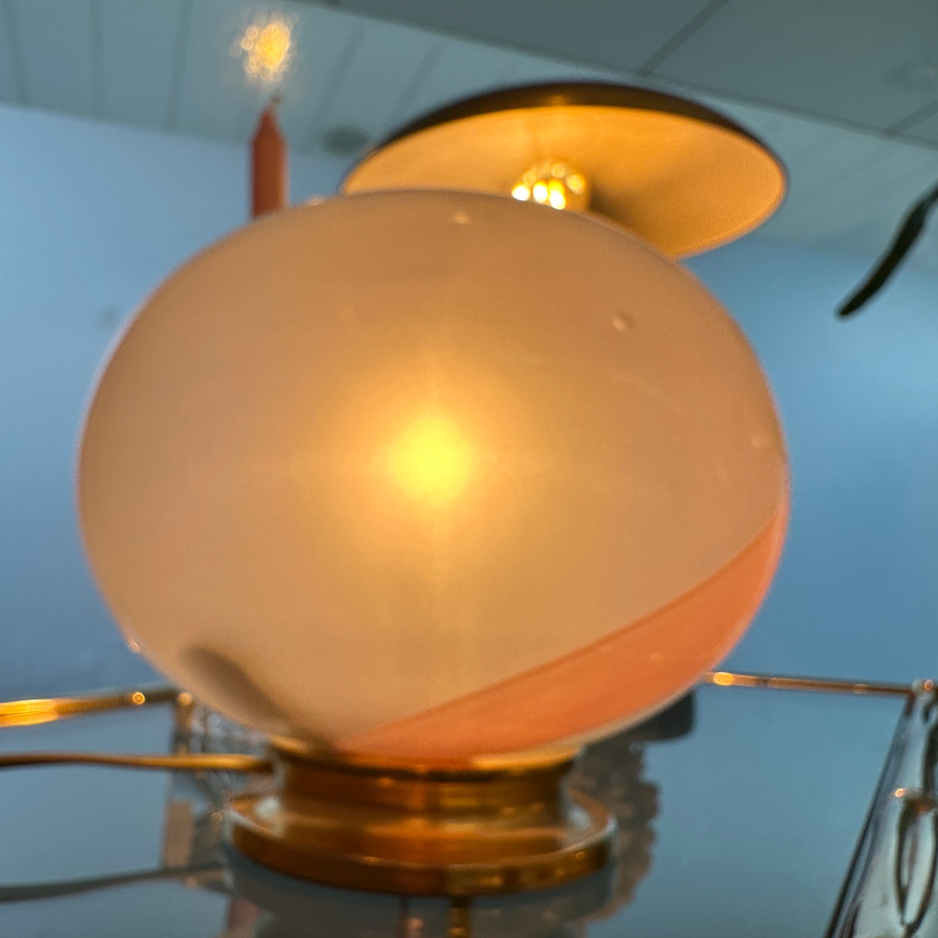 Murano Glass Pink Swirl Table Lamp image 2