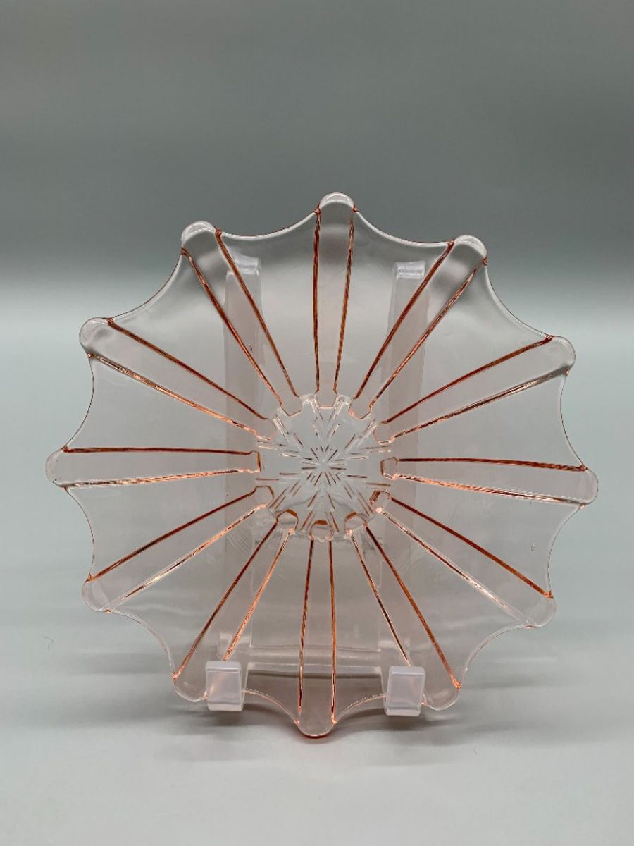 Art Deco Rosaline Persglas Schaaltje Sneeuwvlok image 3