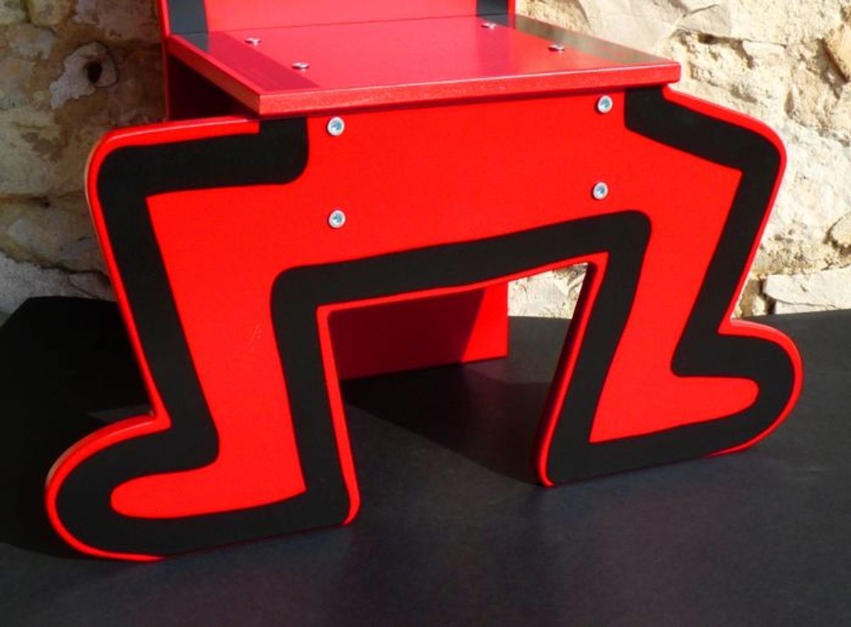 Keith Haring Kinderstoel / Decoratief Object Rood (nieuw!) image 6