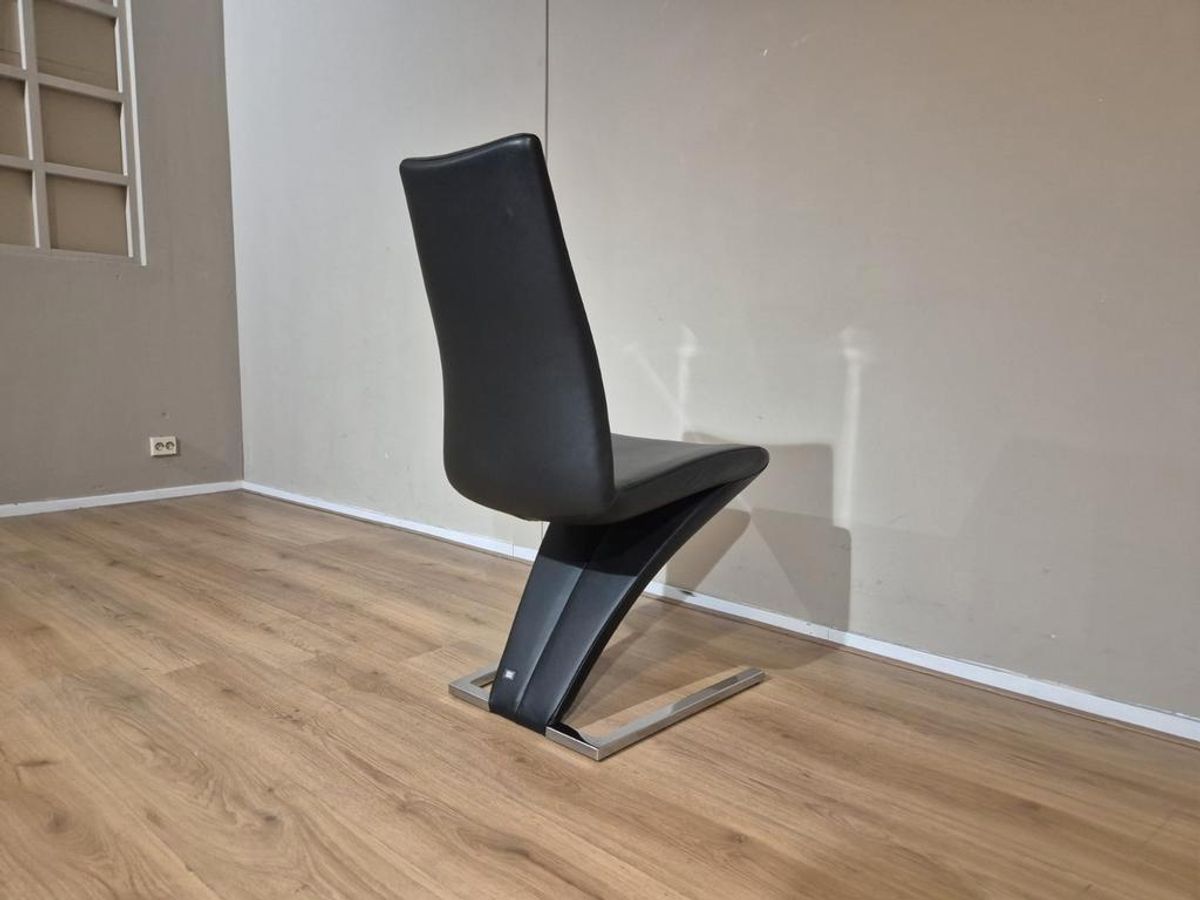 4x Rolf Benz 7800 - Eetkamerstoelen - Nieuwstaat - Zwart-wit image 6