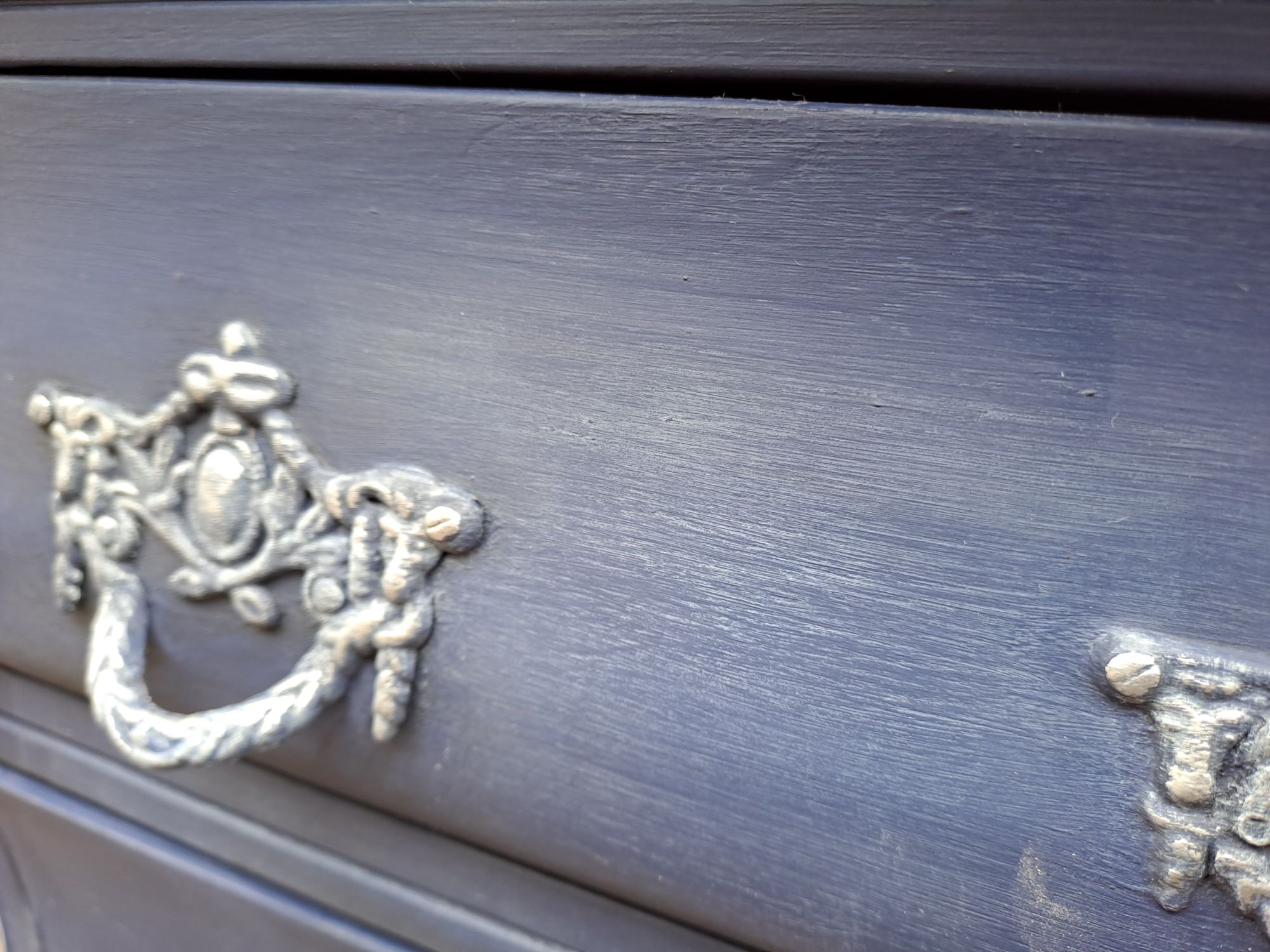 Ladekast - Buikkastje - Blauw Met Zilveren Details image 6