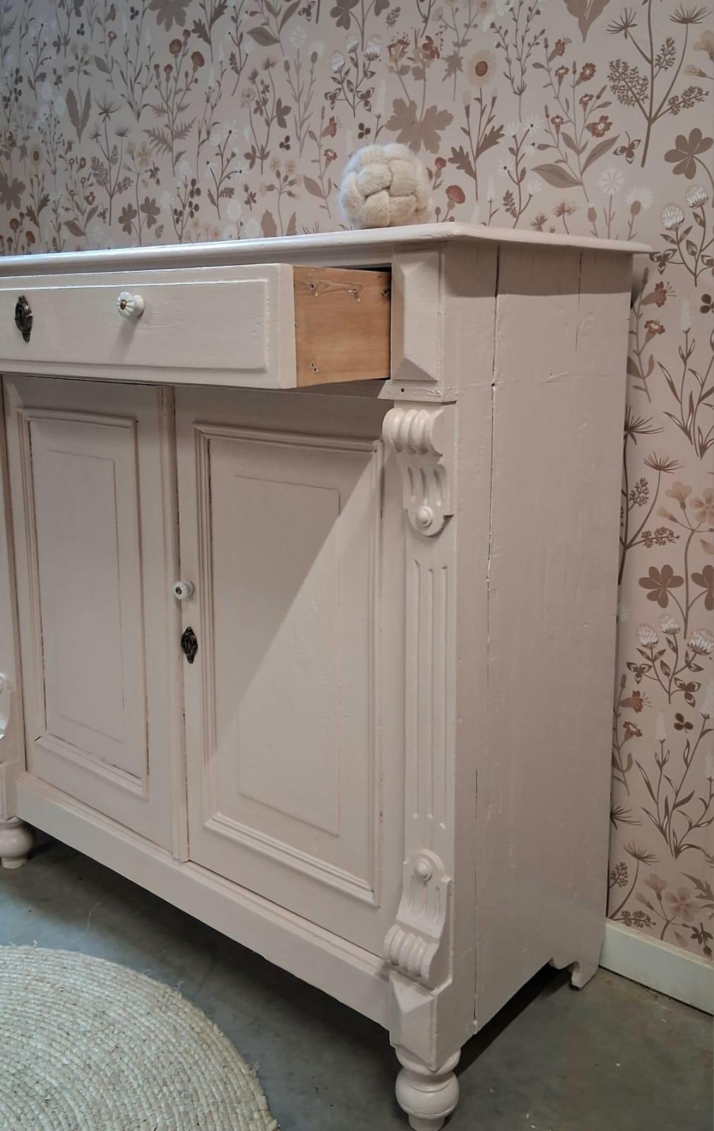 Vintage Brocante Biedermeiercommode Dressoir Speelgoedkast Hout Uniek “sophia” image 3