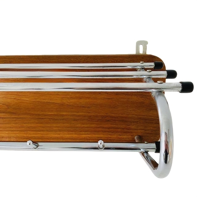 Deens Design Kapstok Teak Chroom Vintage 1960’s image 2