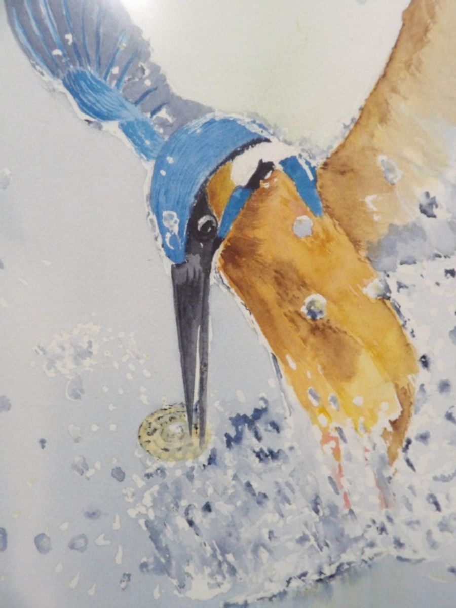 Aquarel "ijsvogel" Christine Desender image 2