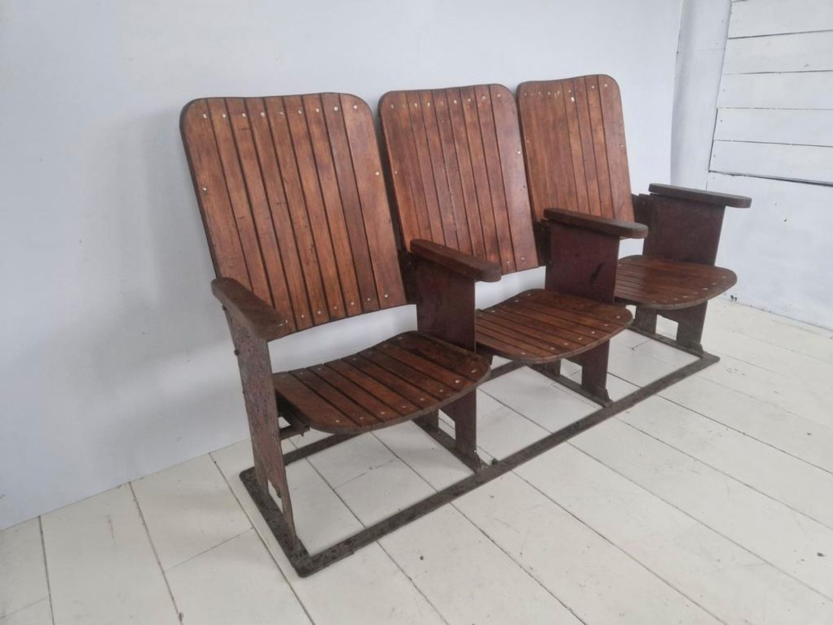 Jaren 30 Art Deco Cinema Bioscoop Stoelen Bankje image 10