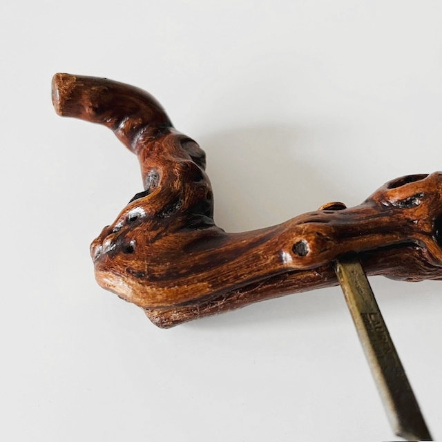 Vintage Franse Laurent Siret Kurkentrekker 1 Wortelhout Wijnrank 1930’s image 5