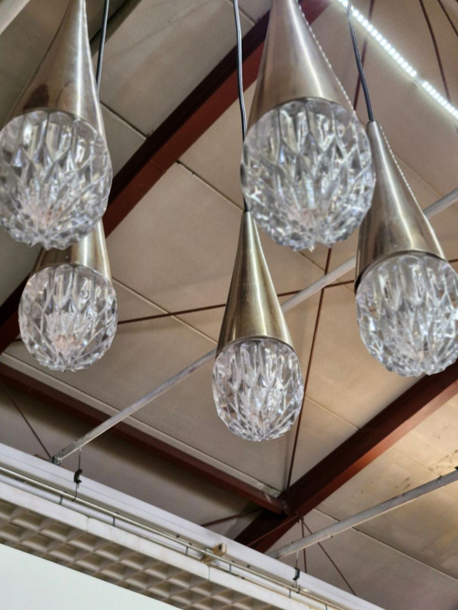 Vintage Hanglamp / Luster Iceglas Kaiser Leuchten image 5