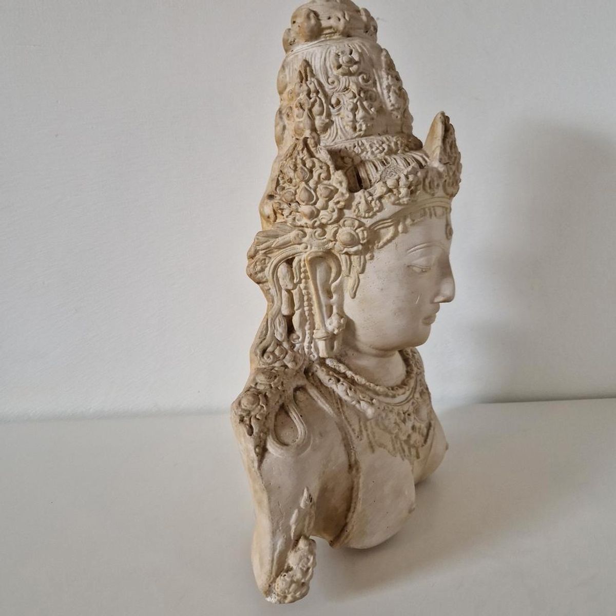 Antiek Orïentaals Beeld God India Godin Buste Beeld image 6