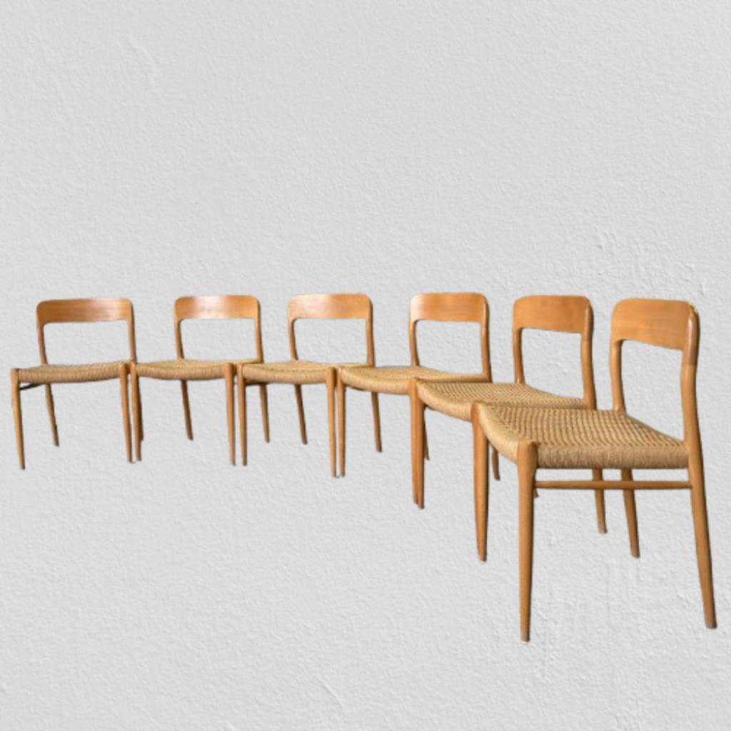 Set Van 8 Stoelen Niels Moller Voor Mollers Mobelfabrik image 3