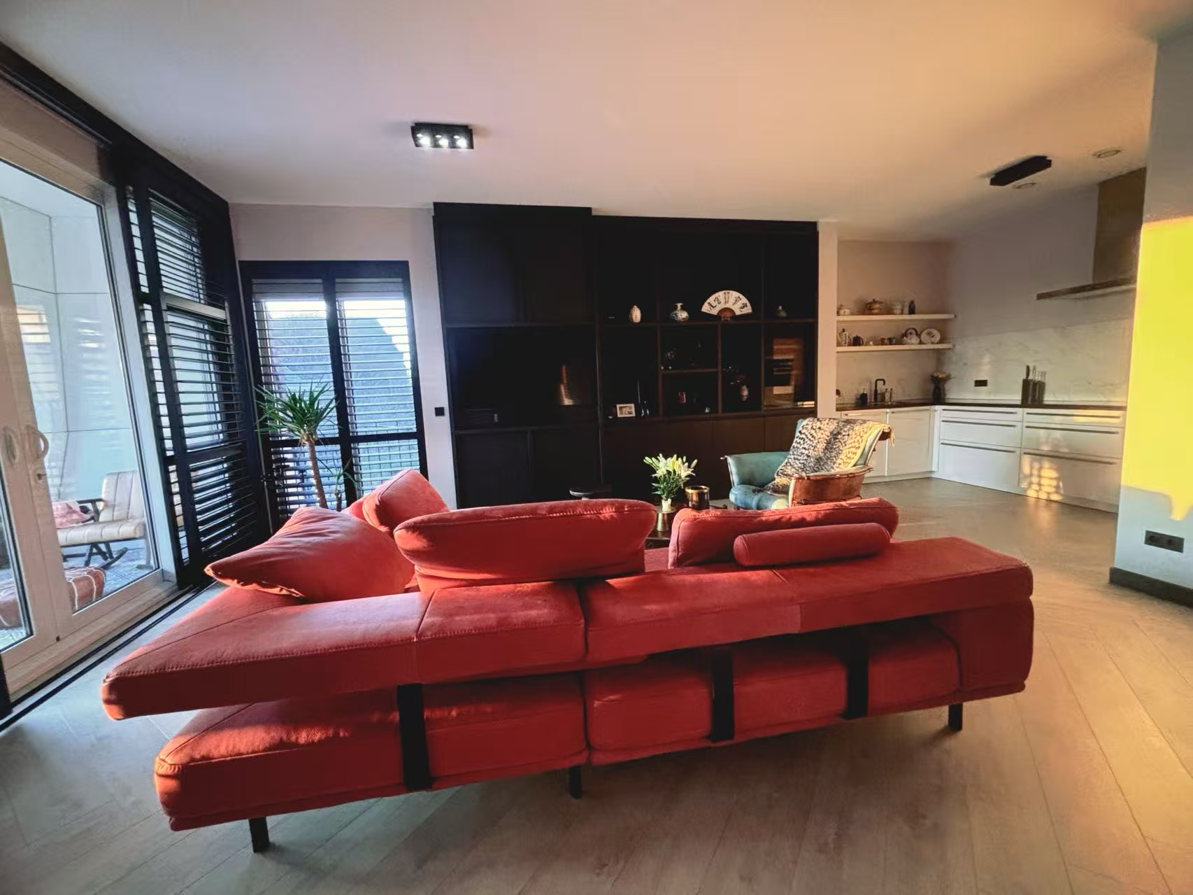Design Leren Hoekbank Rood – Topkwaliteit, 2 Jaar Oud image 4