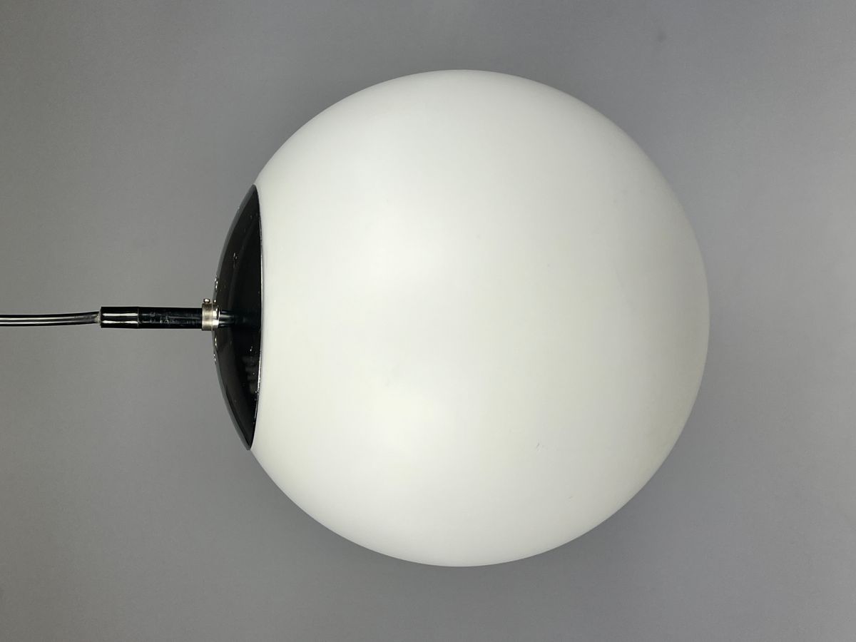 Vintage Raak Hanglamp / Bollamp, B1153 "ochtendnevel" image 13