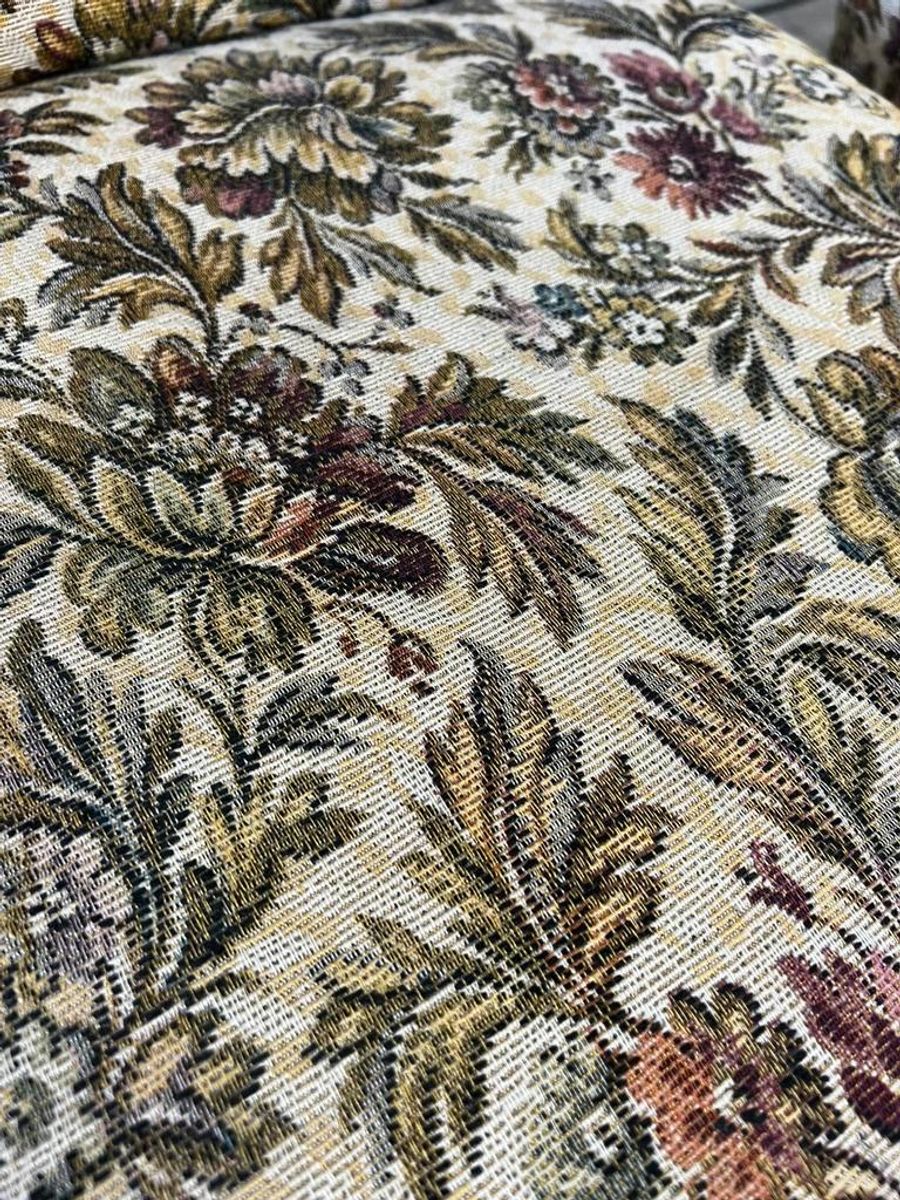 Vintage Gebloemde Cocktailstoel / Fauteuil / Eenzit image 11
