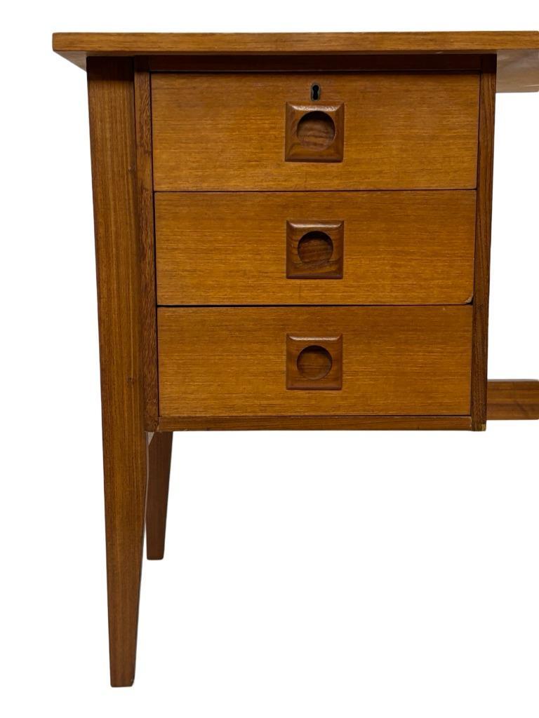 Vintage Bureau Jaren 60 Compacte Werkplek Teak Design image 21