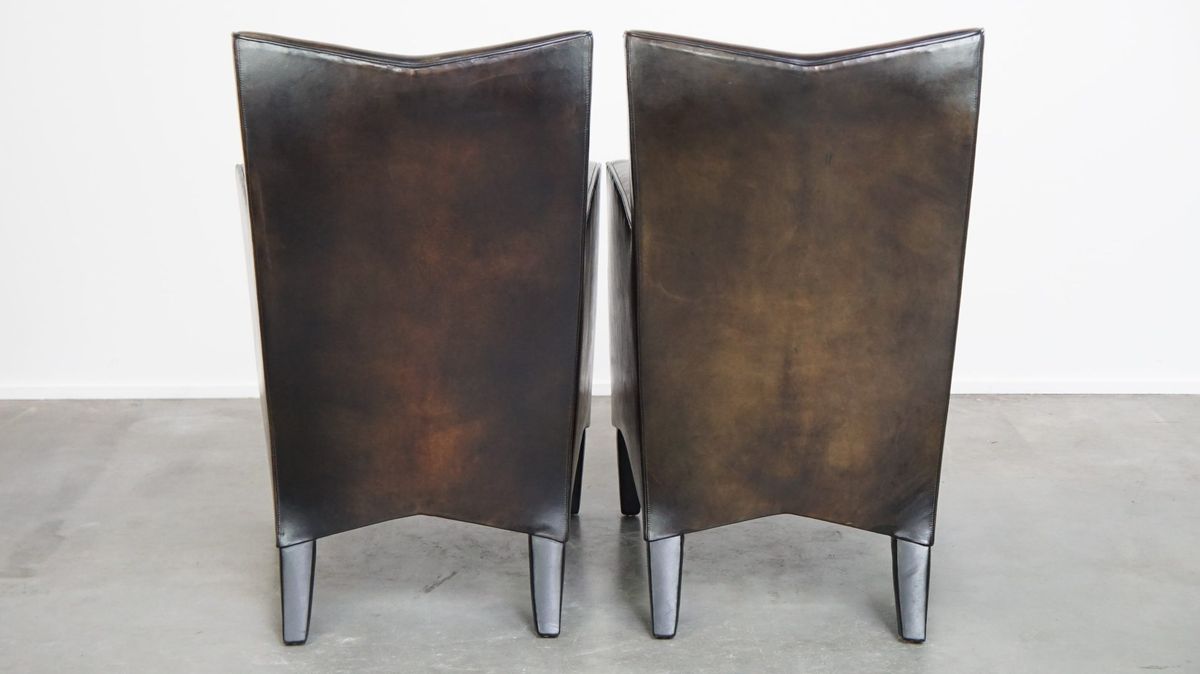 Set Van 4 Zeer Mooie Schapenleren Design Eetkamerstoelen Van Bart van Bekhoven image 5