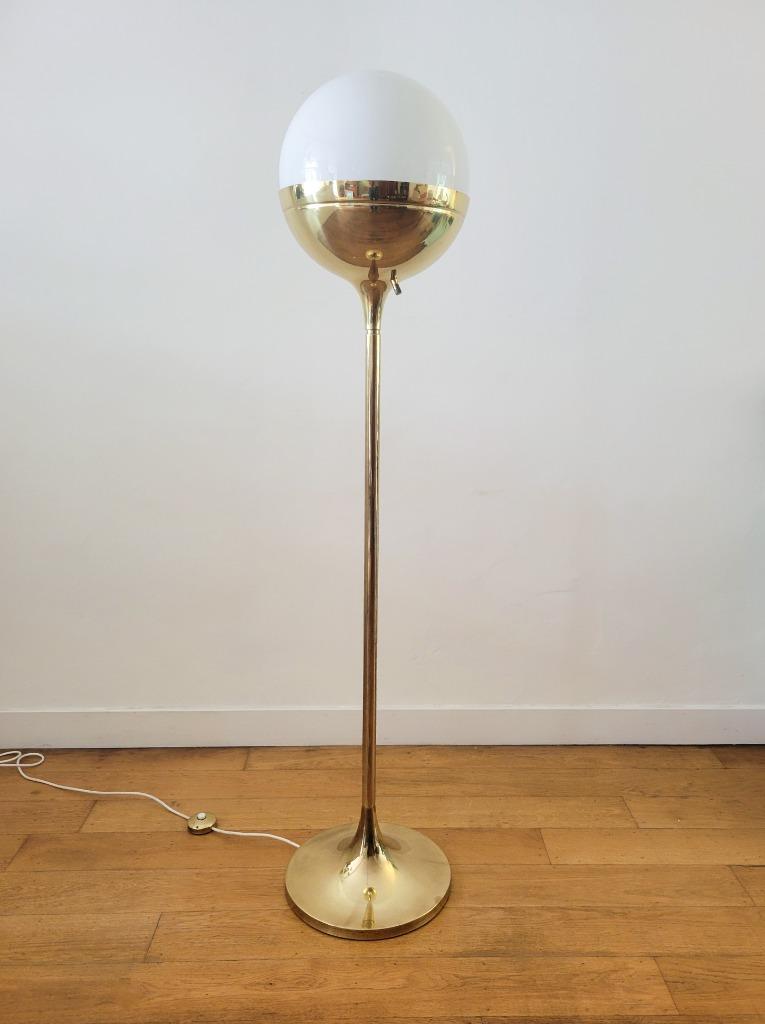 Messing Vloerlamp Van Vereinigte Werkstätten München image 4