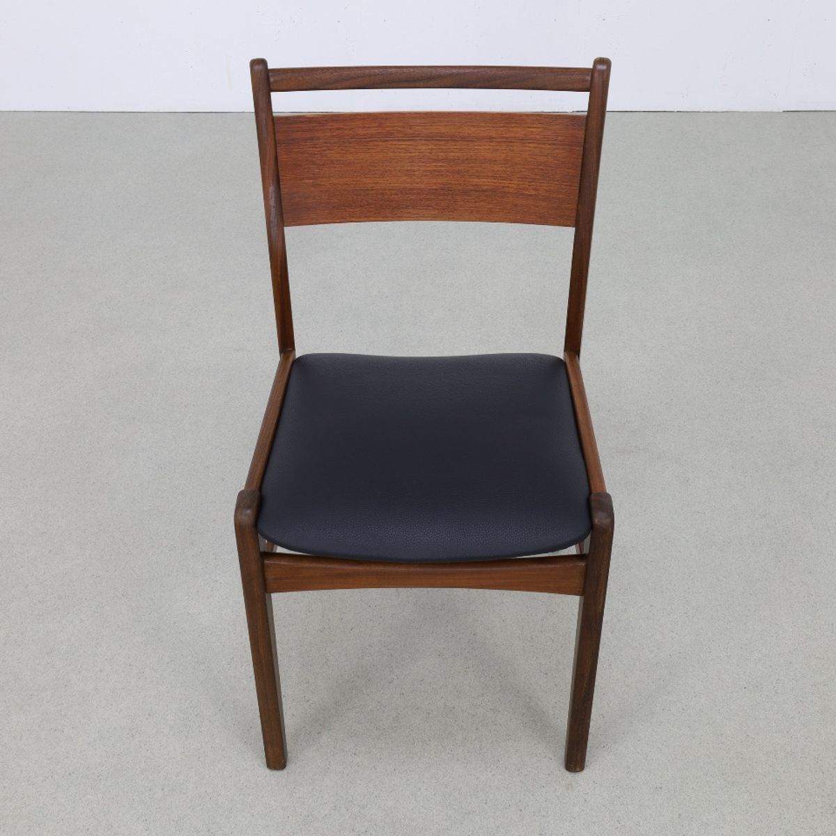 4x Vintage Eetkamerstoel Teak, 1960s Nieuw Bekleed image 8