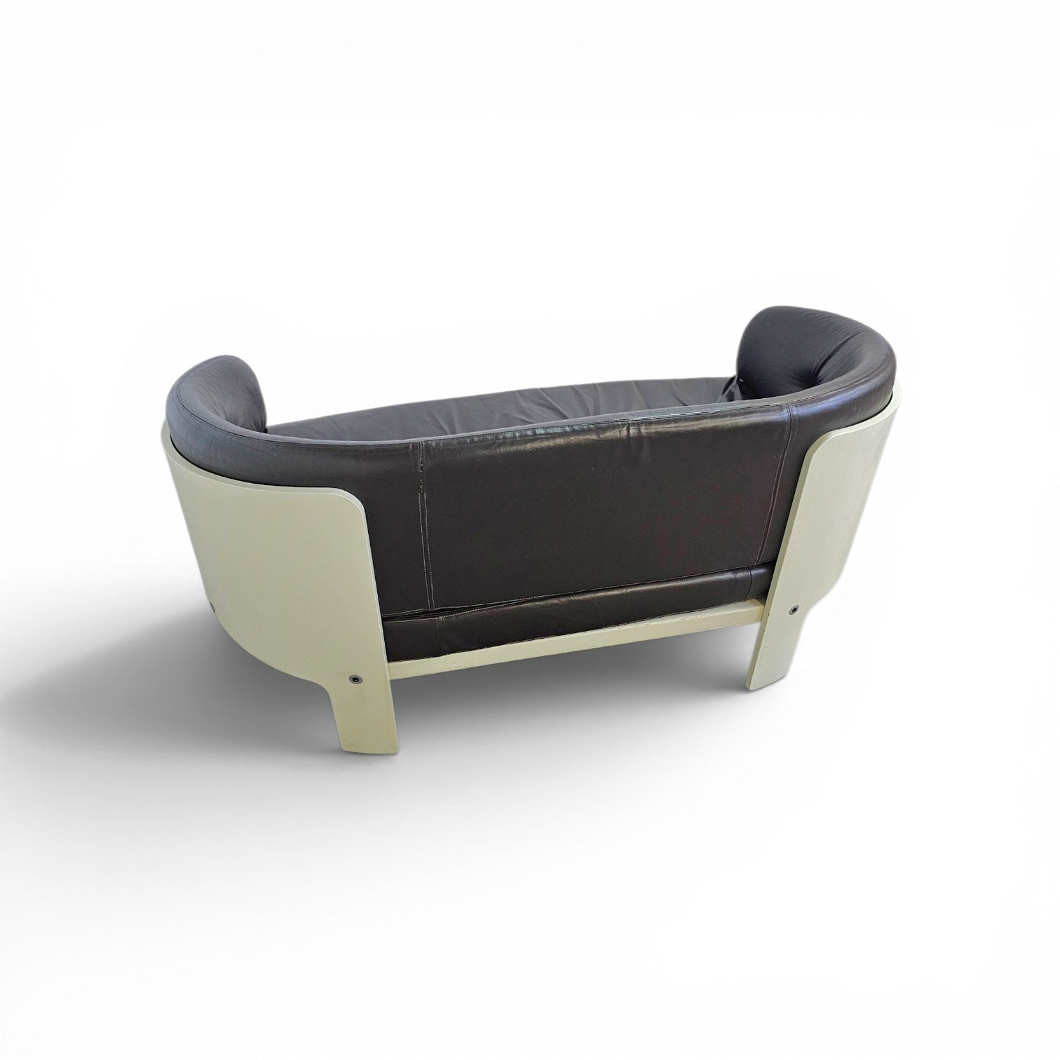 Bz49 Sofa By Hans Ell For 't Spectrum / 1970 / Dark Brown Leather image 19