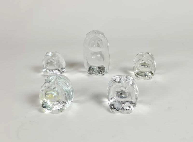 Bergdala - Glasbruk - Peter Johansson - Zweden - Paperweights (5) - Kristal - 70'S image 2