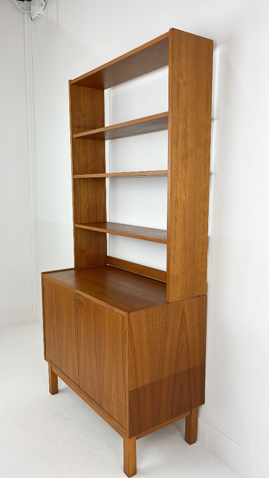 Scandinavisch Vintage Teak Fineren Boekenkast Horten image 10