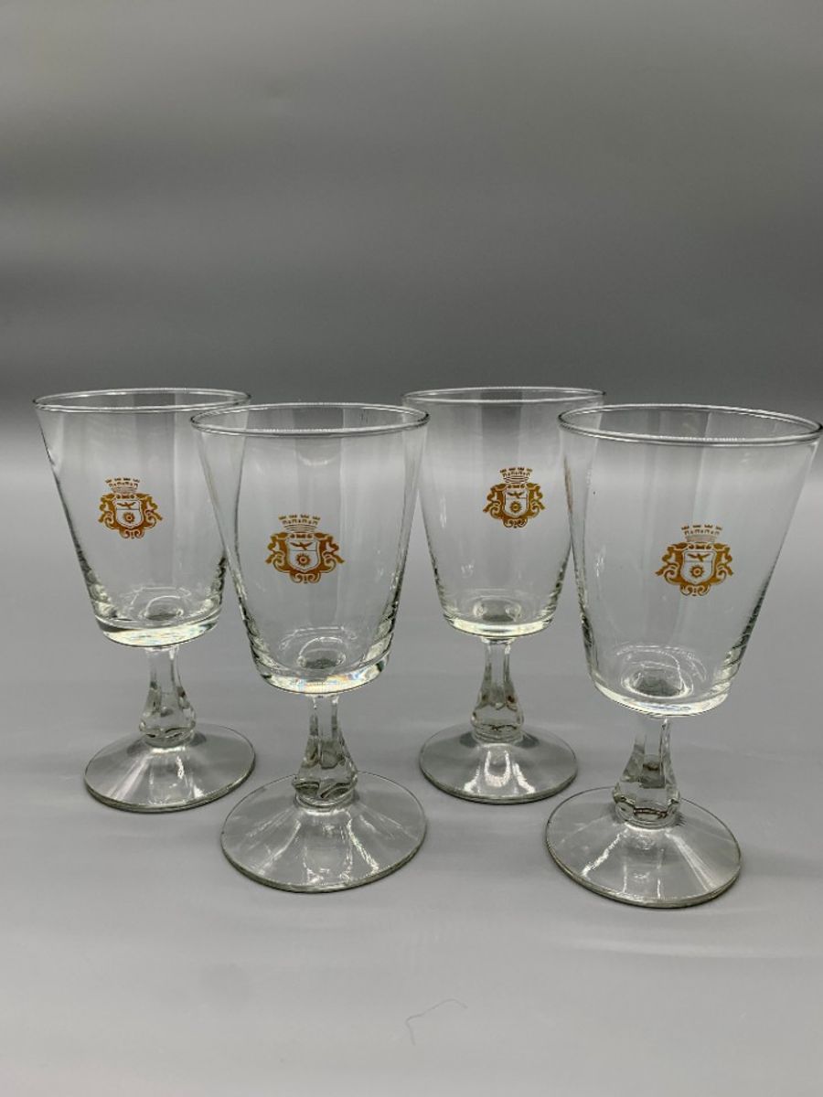 Set Voetglaasjes Met Goudkleurig Wapen 4 Stuks image 7
