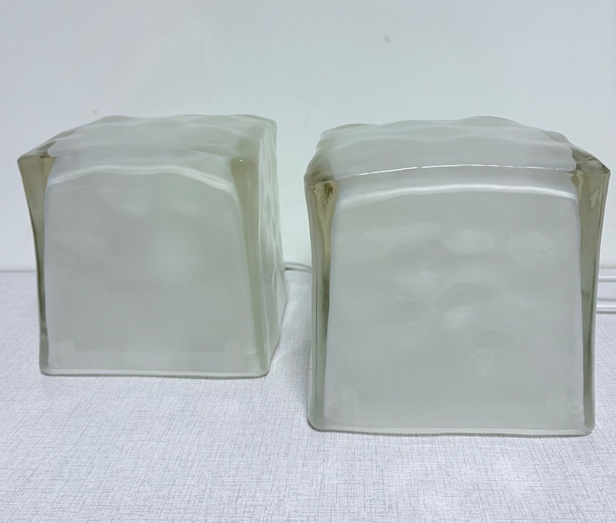 Set Vintage IKEA Iviken ‘melting Ice Cube’ Tafellampen image 3