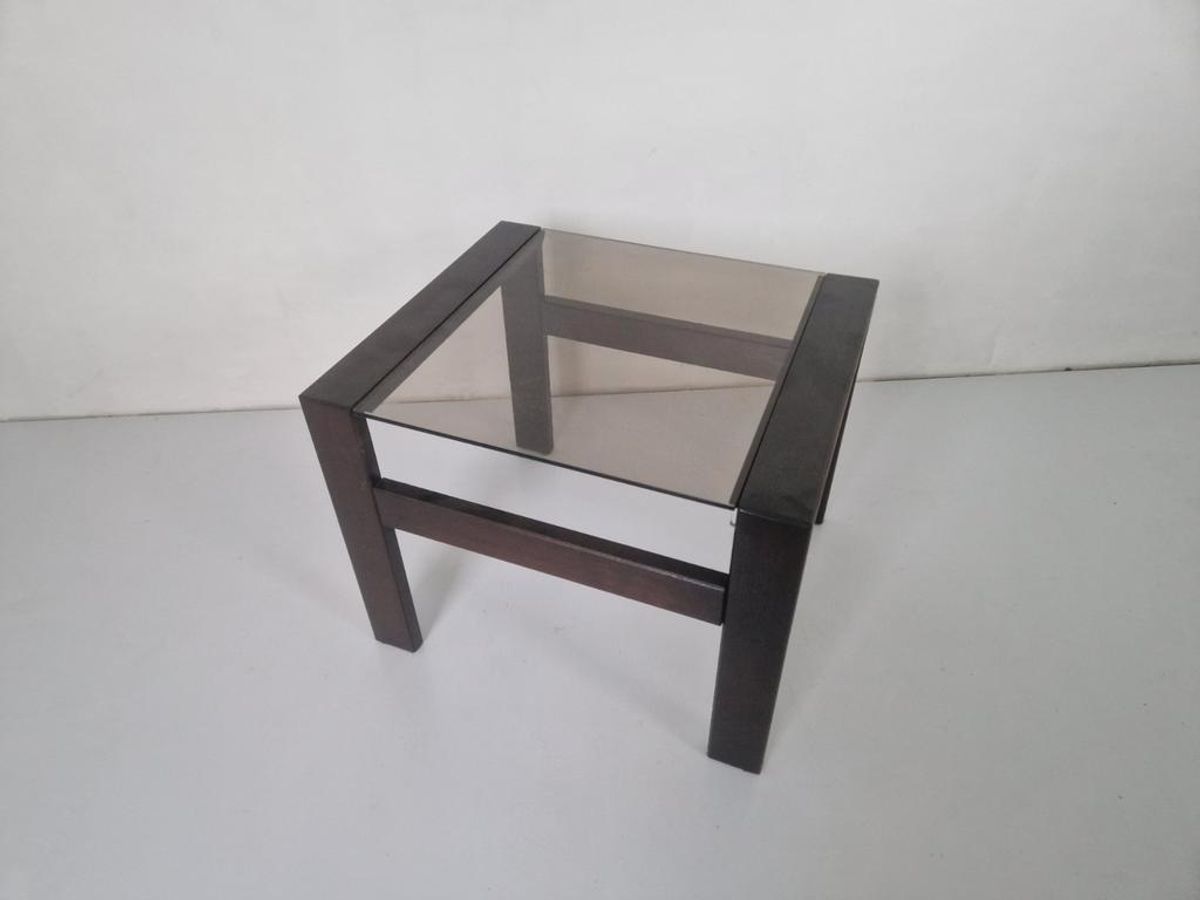 Vintage Rookglas Design Jaren 70 Side Table. image 2
