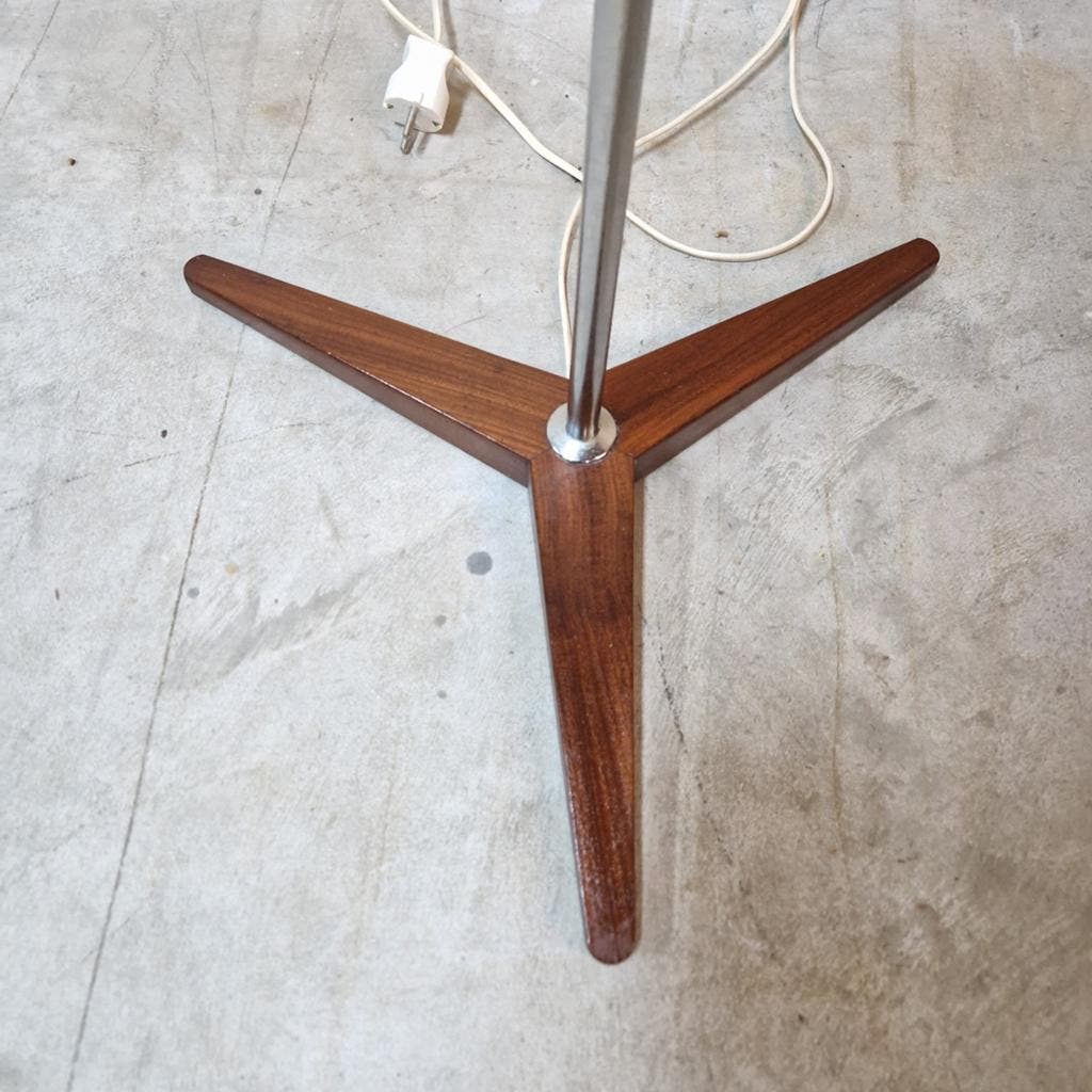 Vintage Teakhouten Vloerlamp Jaren '60 - Goed Werkend image 3