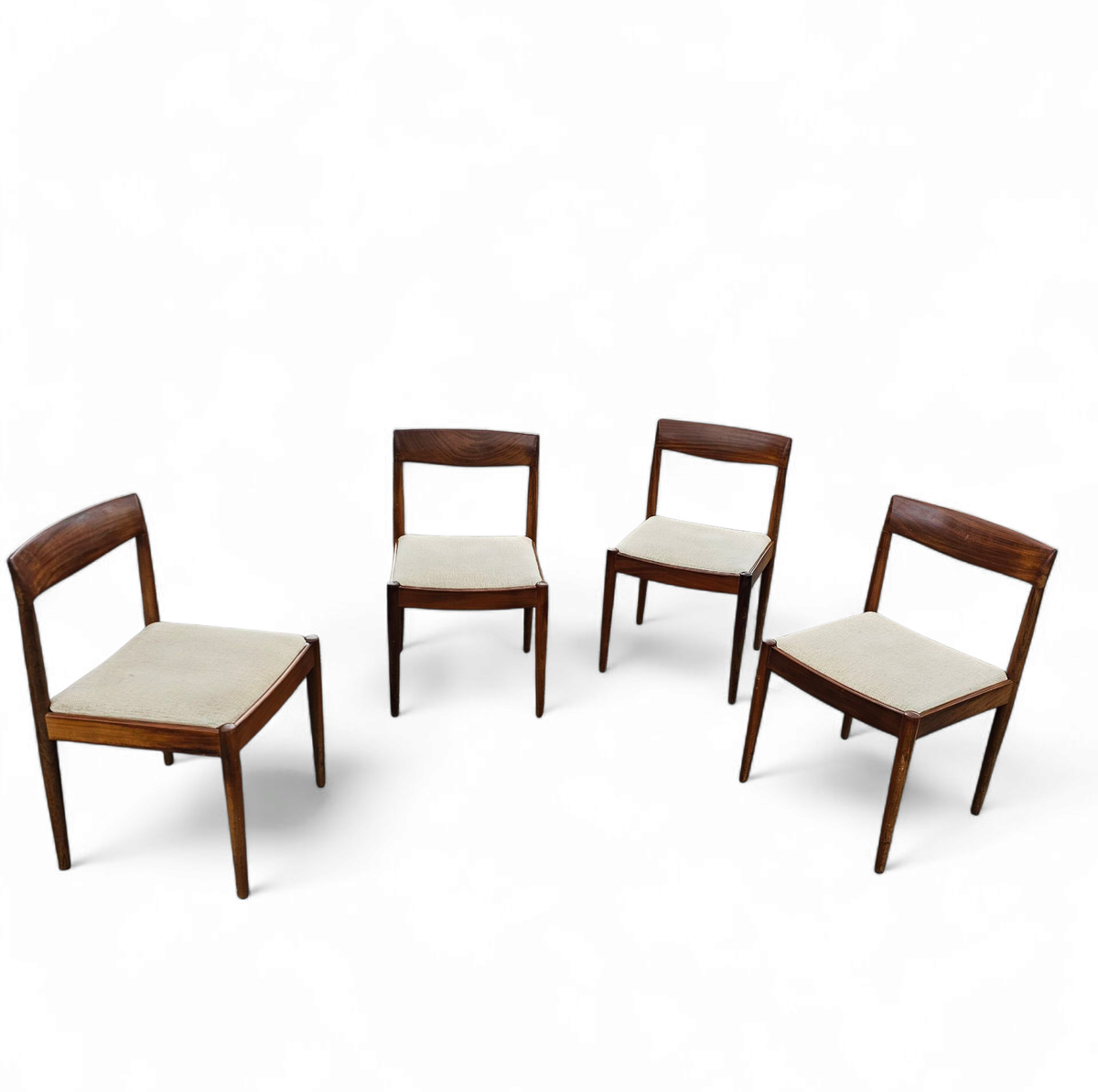 4 X Scandinavian Teak Dining Chairs / 1970s image 11