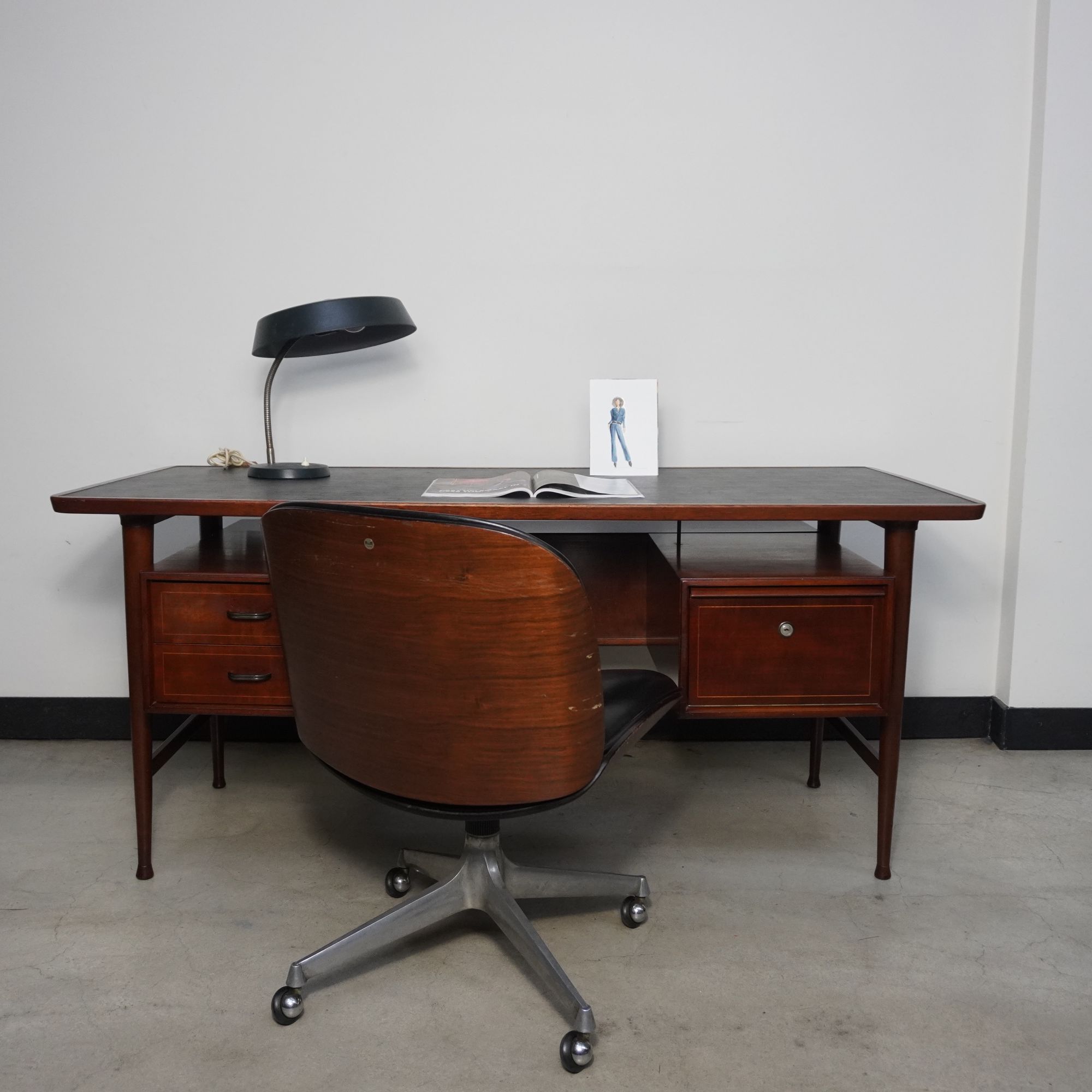 Teak Executive Desk By Formule Meubelen, 1960s image 7