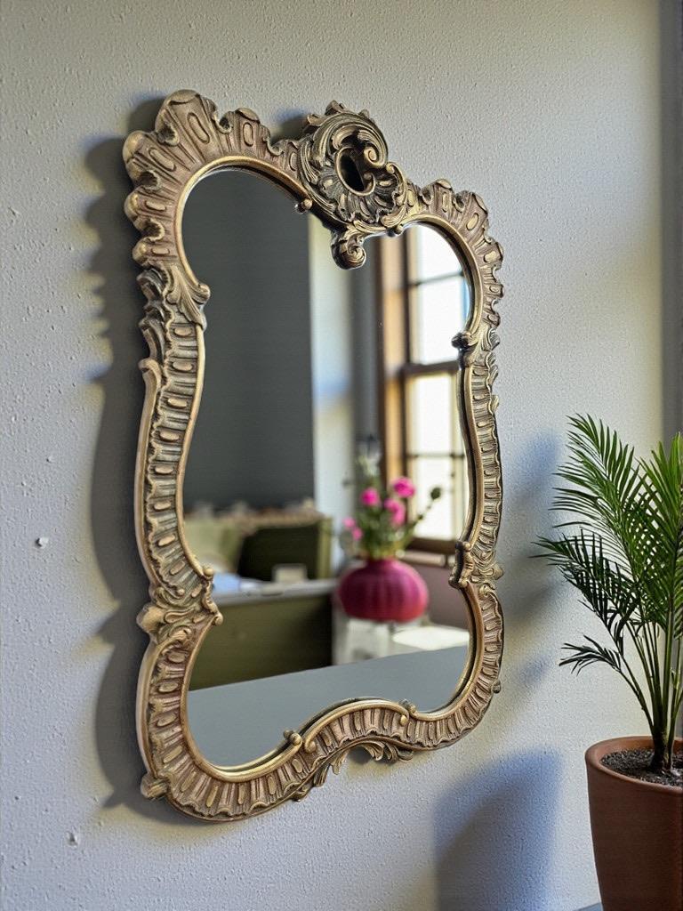 Vintage Gouden Barok Spiegel / Wandspiegel image 3