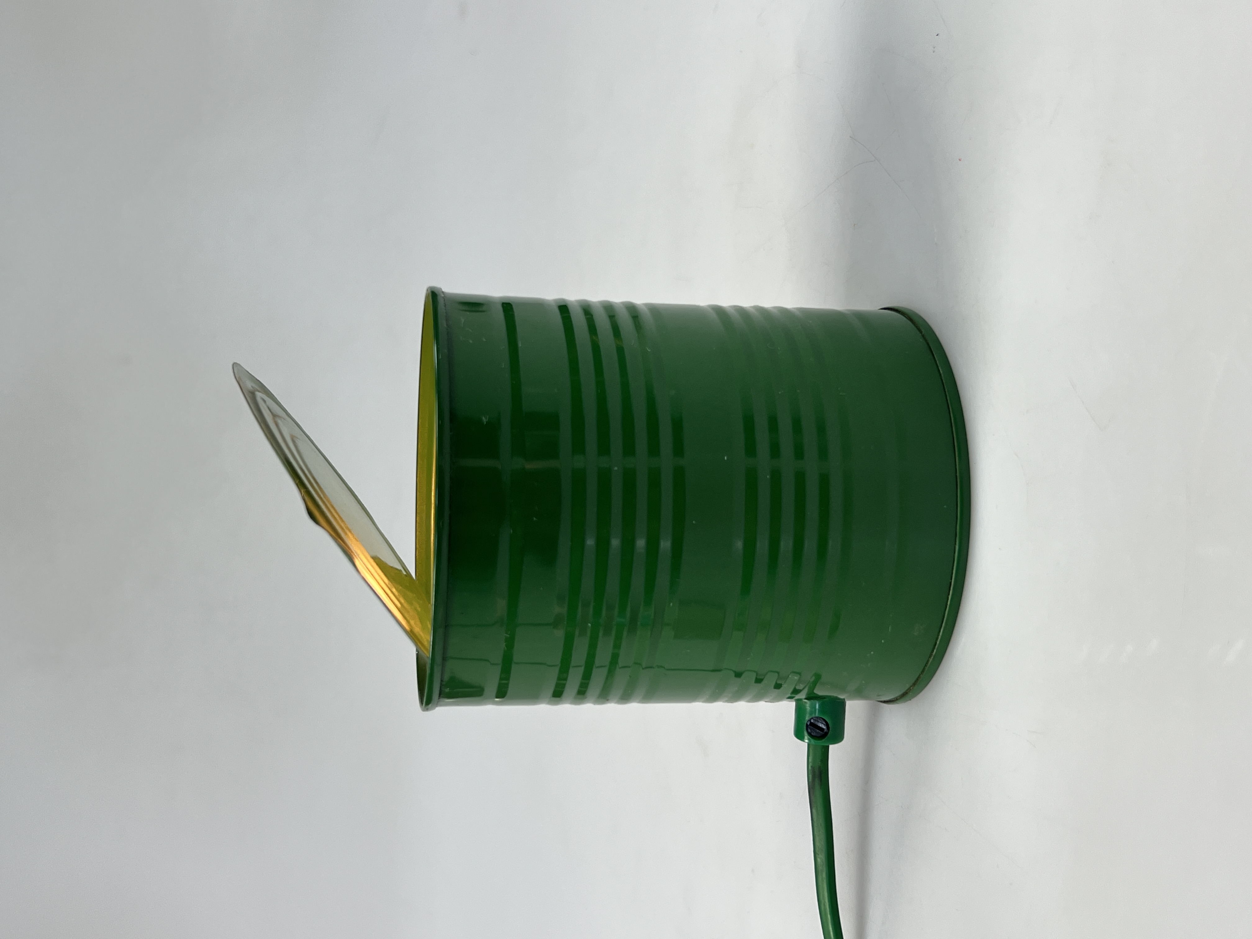 Vintage Groene Tin Can Lamp, Ad Van Berlo, Vrieland Design, 1980's image 5