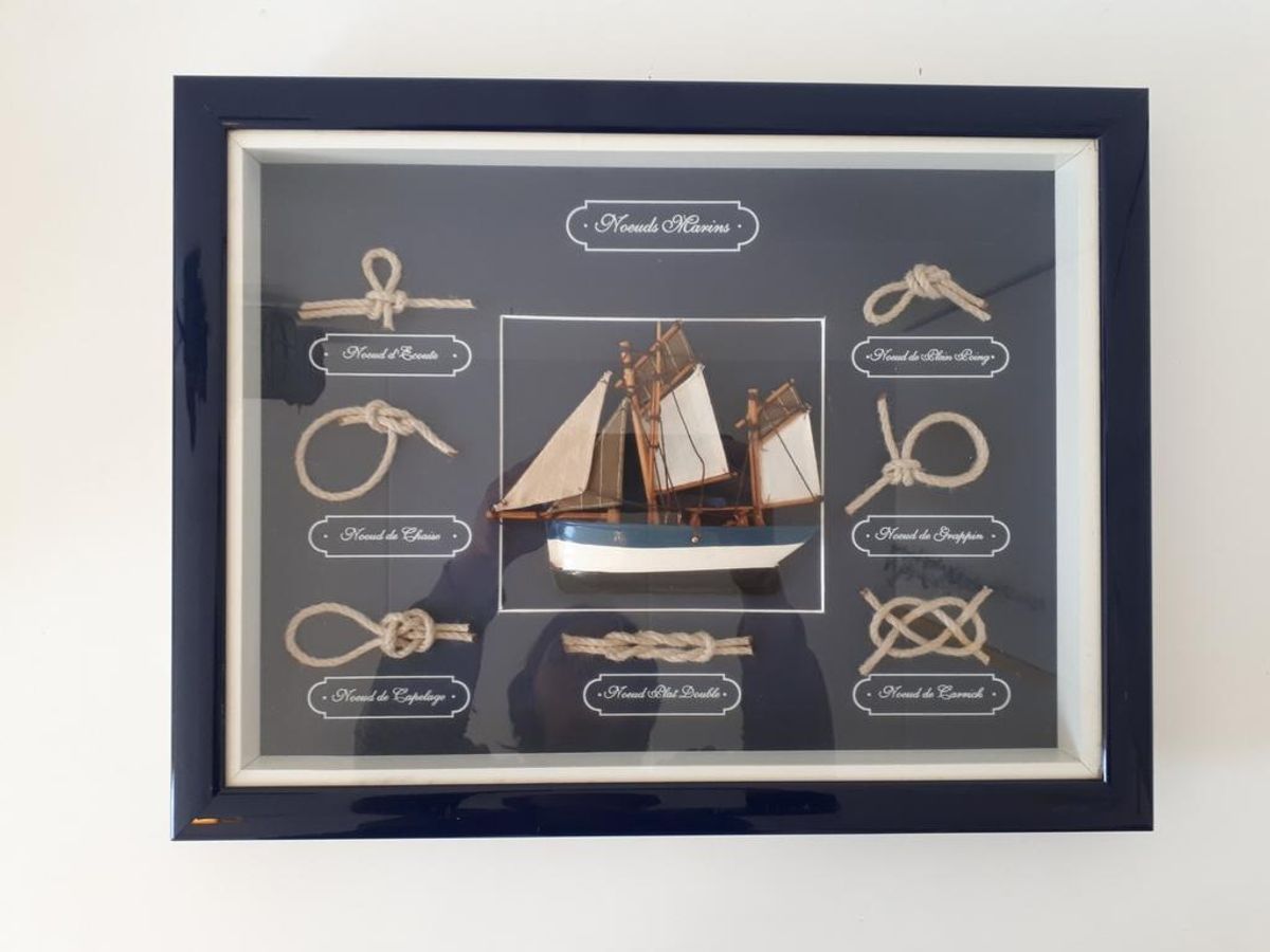 Maritime Boot Knoop Schilderij Vitrine Showkast Wandkast image 2