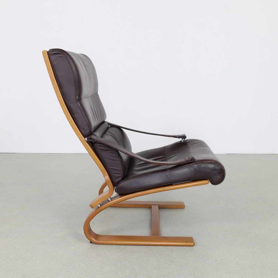 Vintage Fauteuil In Leer Van Nelo Möbel Zweden, 1970S image 5