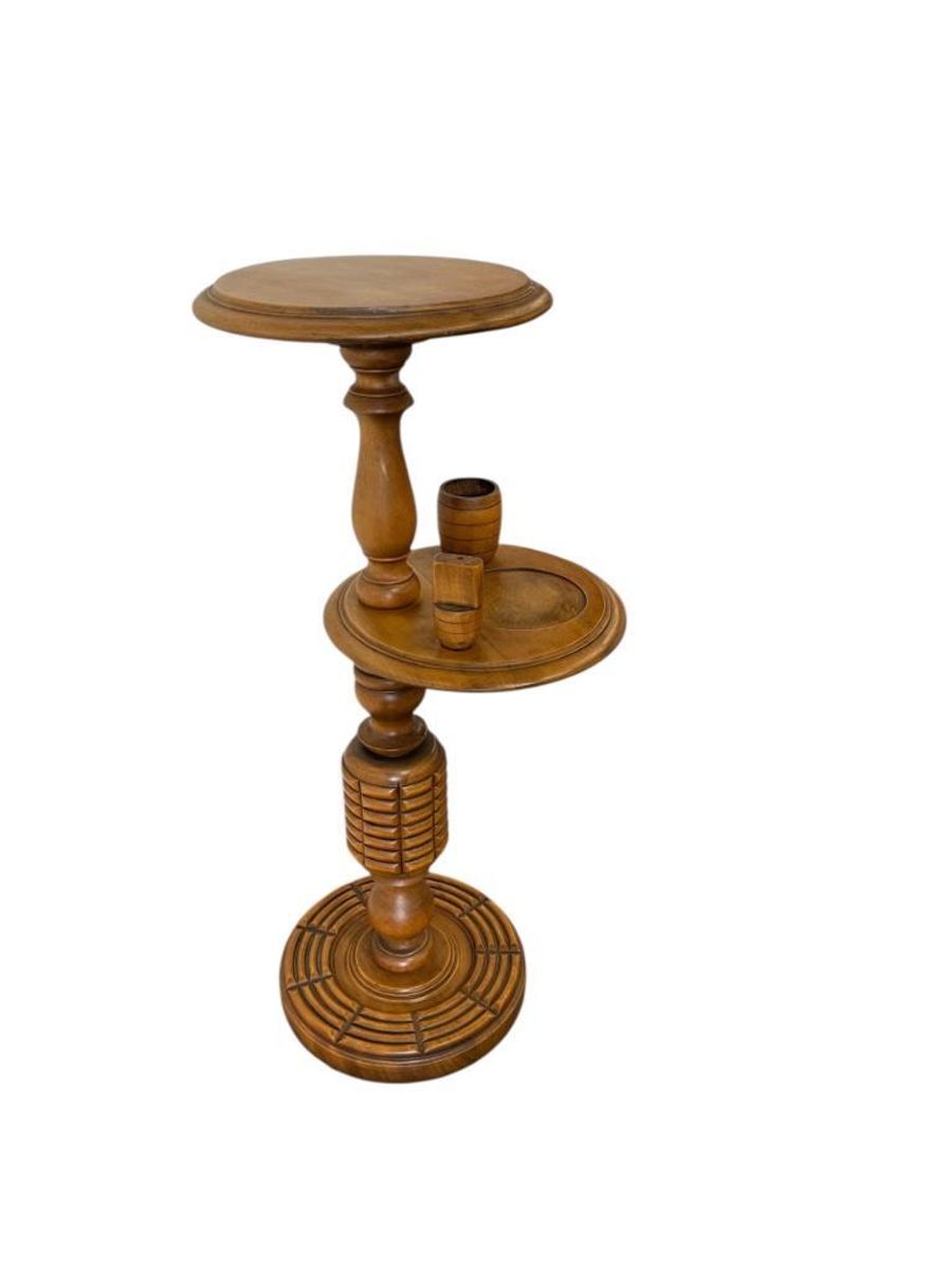 Vintage Houten Etagère Met Dubbele Plateau / Plantentafel image 3