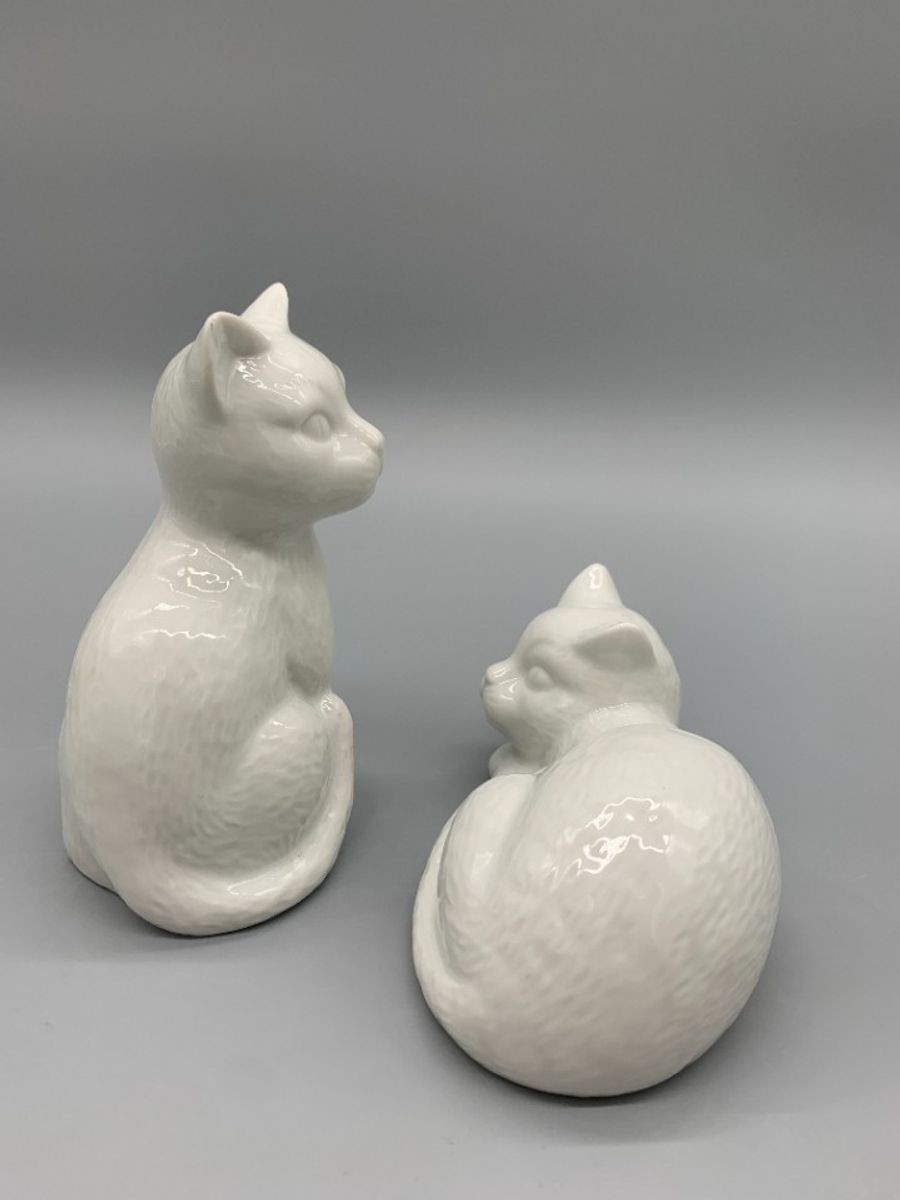 Decoratie Katten Wit Porselein Set image 8