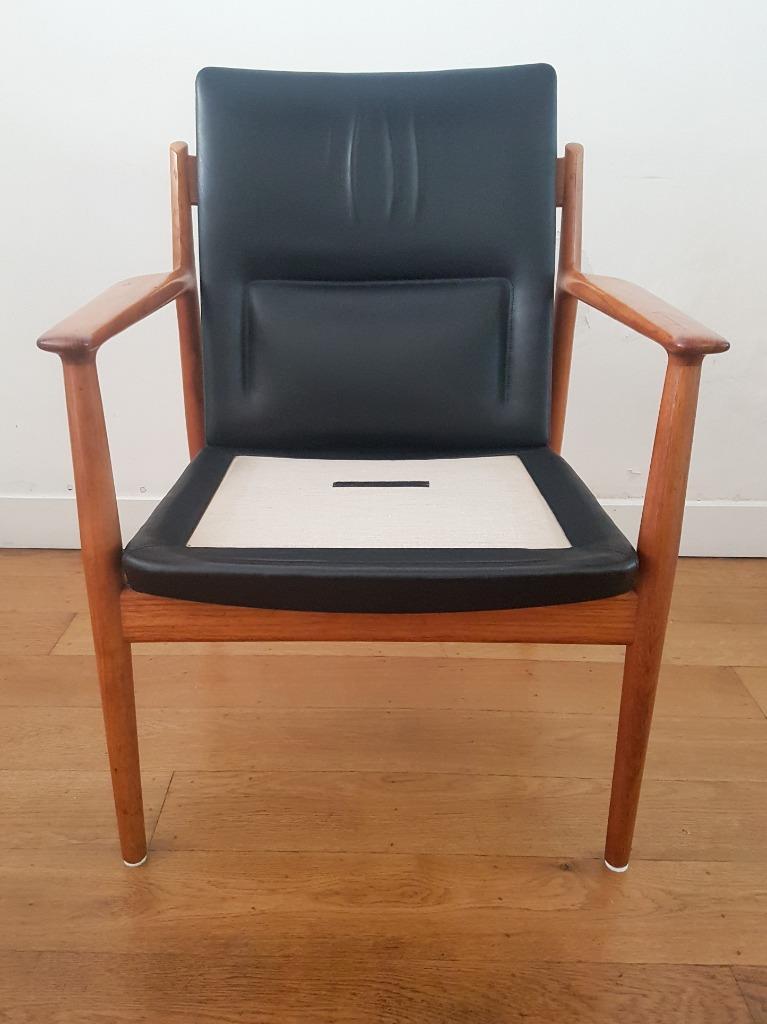 Vintage Arne Vodder 341 Fauteuil In Teak En Leer image 11