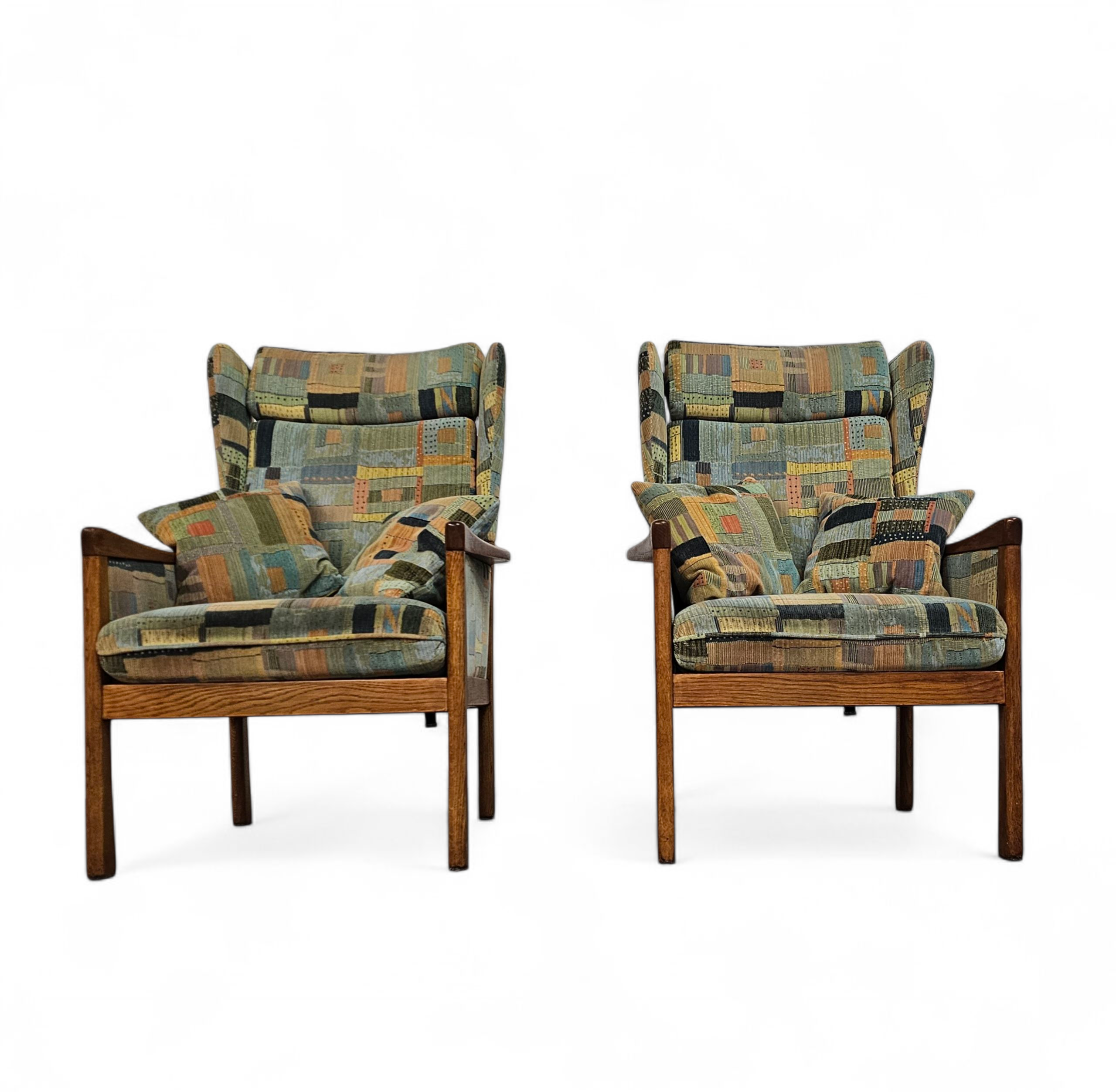2 X Casala Wingback / Lounge / Armchair In Top Condition / 4 Small Cushions / 1960s image 17