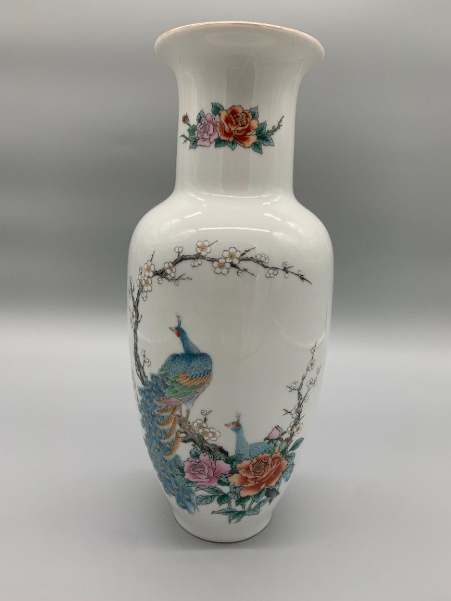 Grote Witte Japanse Vaas Pauwen image 8