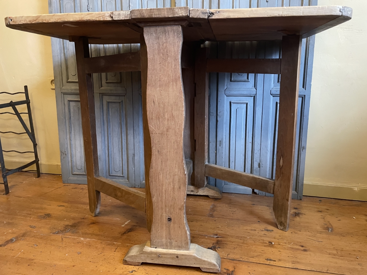 Wijnproeftafeltje Klaptafel Bijzettafel Frans Antiek image 10