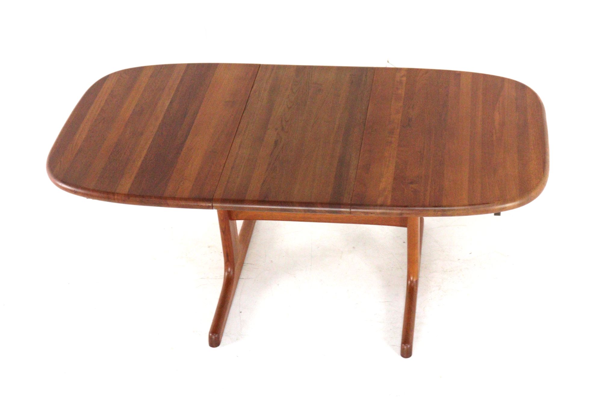 dyrlund Ovalen 1x Verlengbare Teak Eettafel Deens Vintage Massief Teak image 3