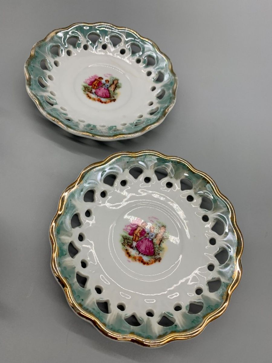 Vintage Barok Kitsch Kop En Schotels 4 Delige Set image 7