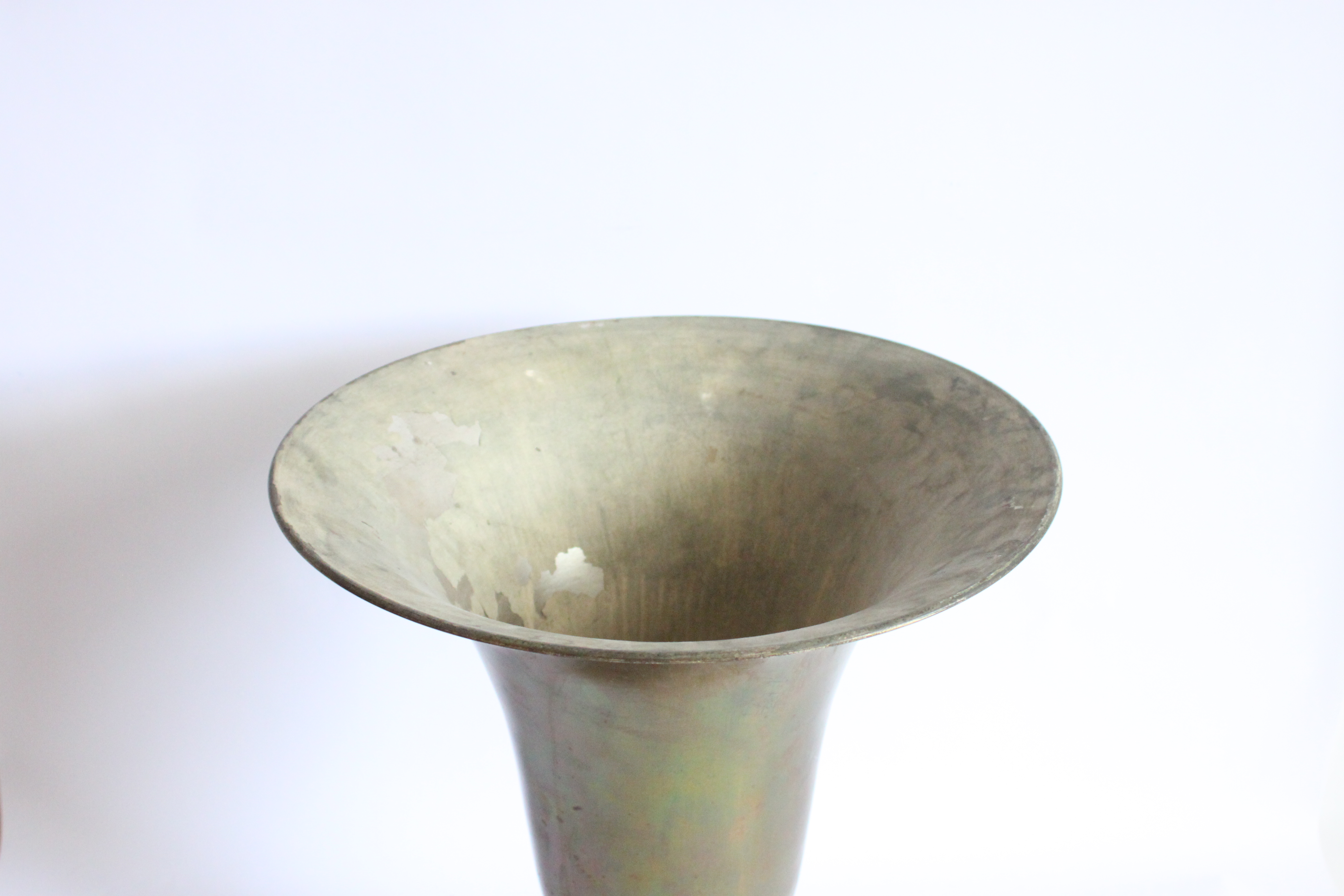Large Brass Chalice Lamp, 1930s-1940s image 7