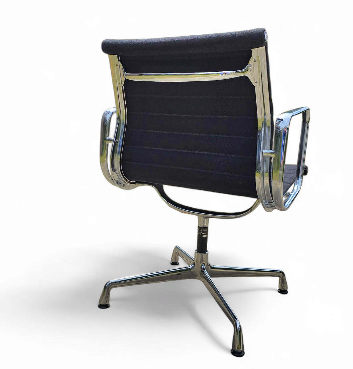 Ea 107 / 108 Alu- S / Eames / Vitra Office Chair / Black Hupsak Fabric / Chrome Frame image 13