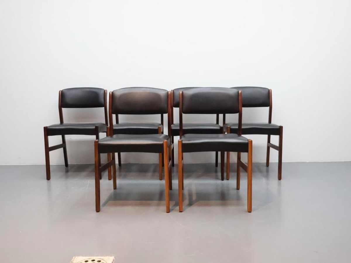 Vintage Eetkamerstoelen | Set Van 6 | Palissander image 11