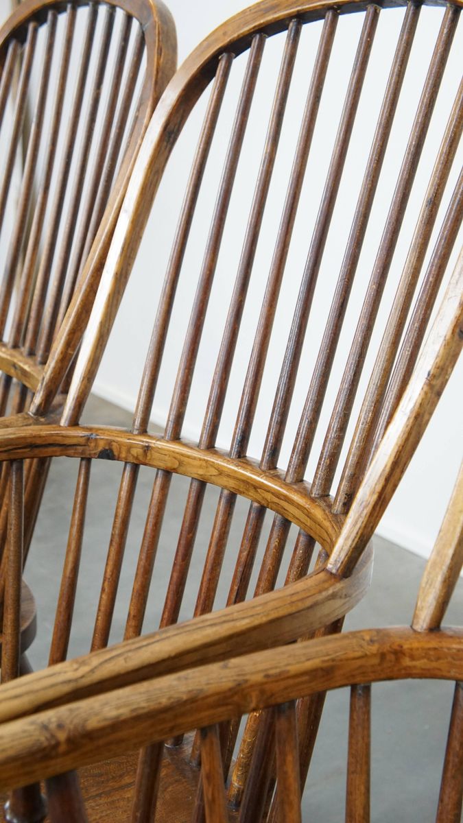 Leuke En Tijdloze Set Van 4 Antieke Engelse Windsor Stickback Chairs Uit De 19e image 17