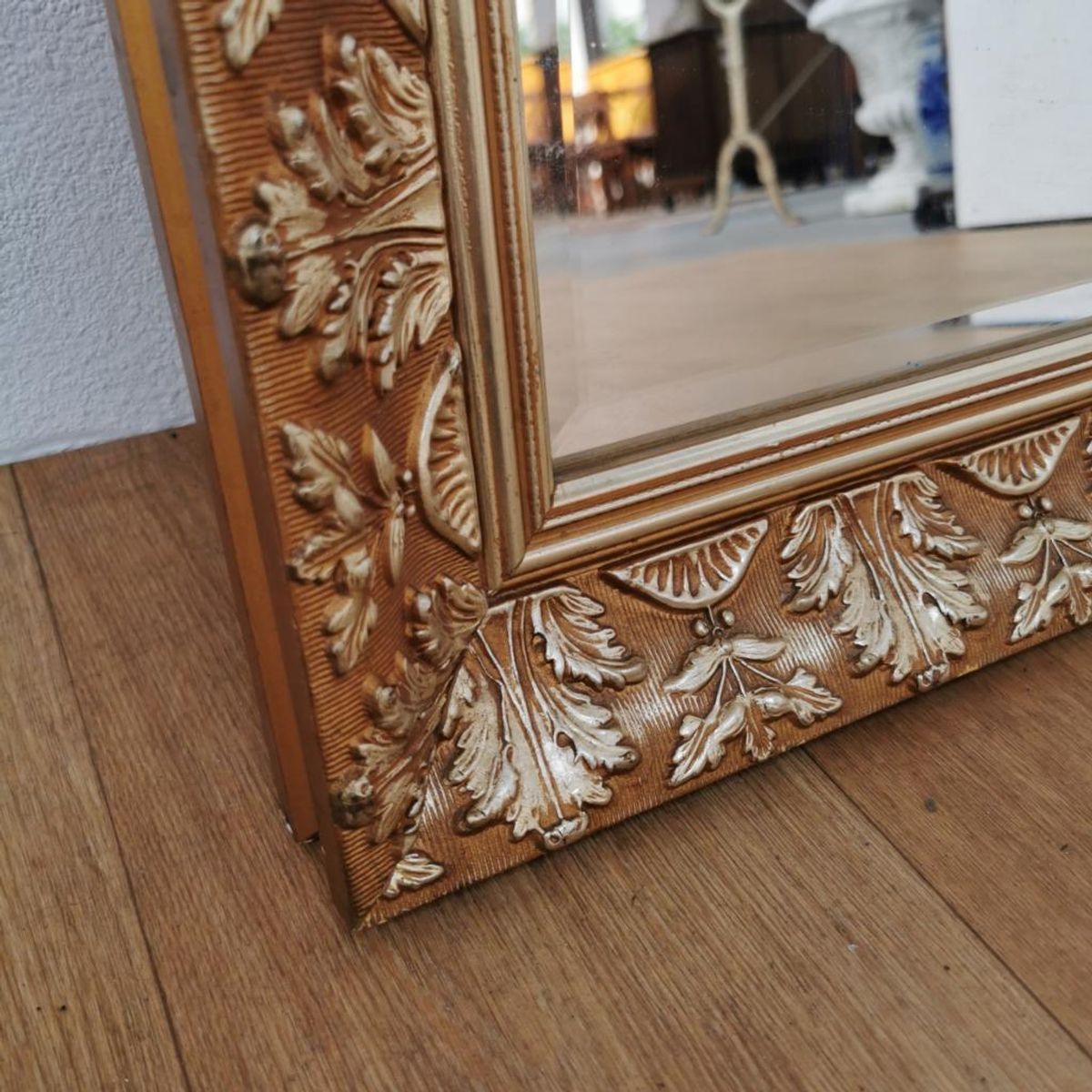 Grote Vintage Goudkleurige Hollywood Chic Schouwspiegel Spiegel Facet Geslepen image 15
